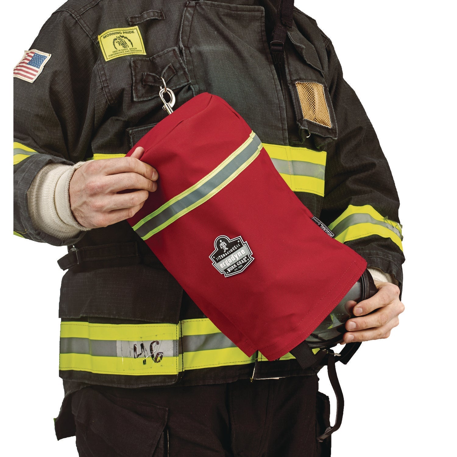 ergodyne® Arsenal 5082 SCBA Mask Bag with Hook-and-Loop Closure, Fleece Lining, 8.5 x 8.5 x 14, Red - Bloom Skins