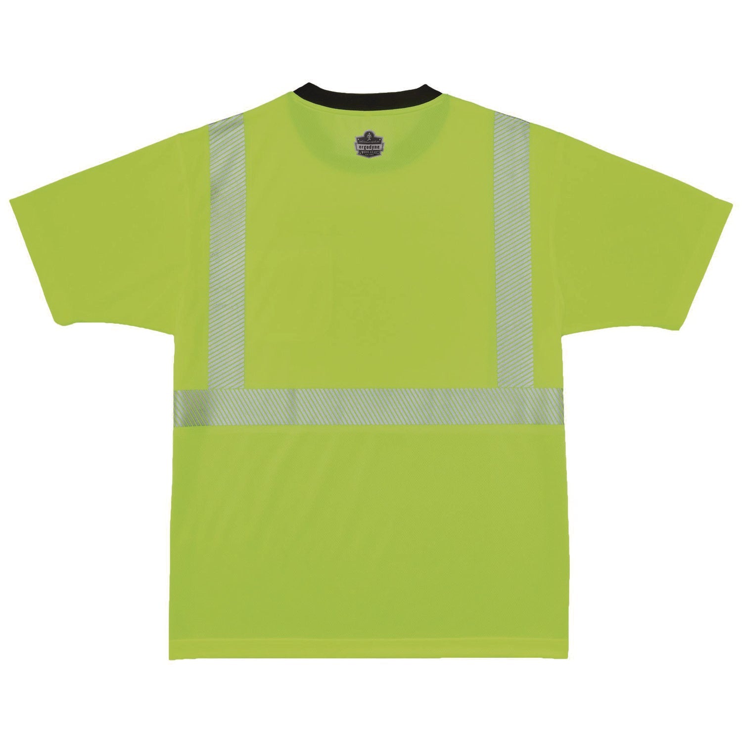 ergodyne® GloWear 8280BK Class 2 Performance T-Shirt with Black Bottom, 4X-Large Long, Lime