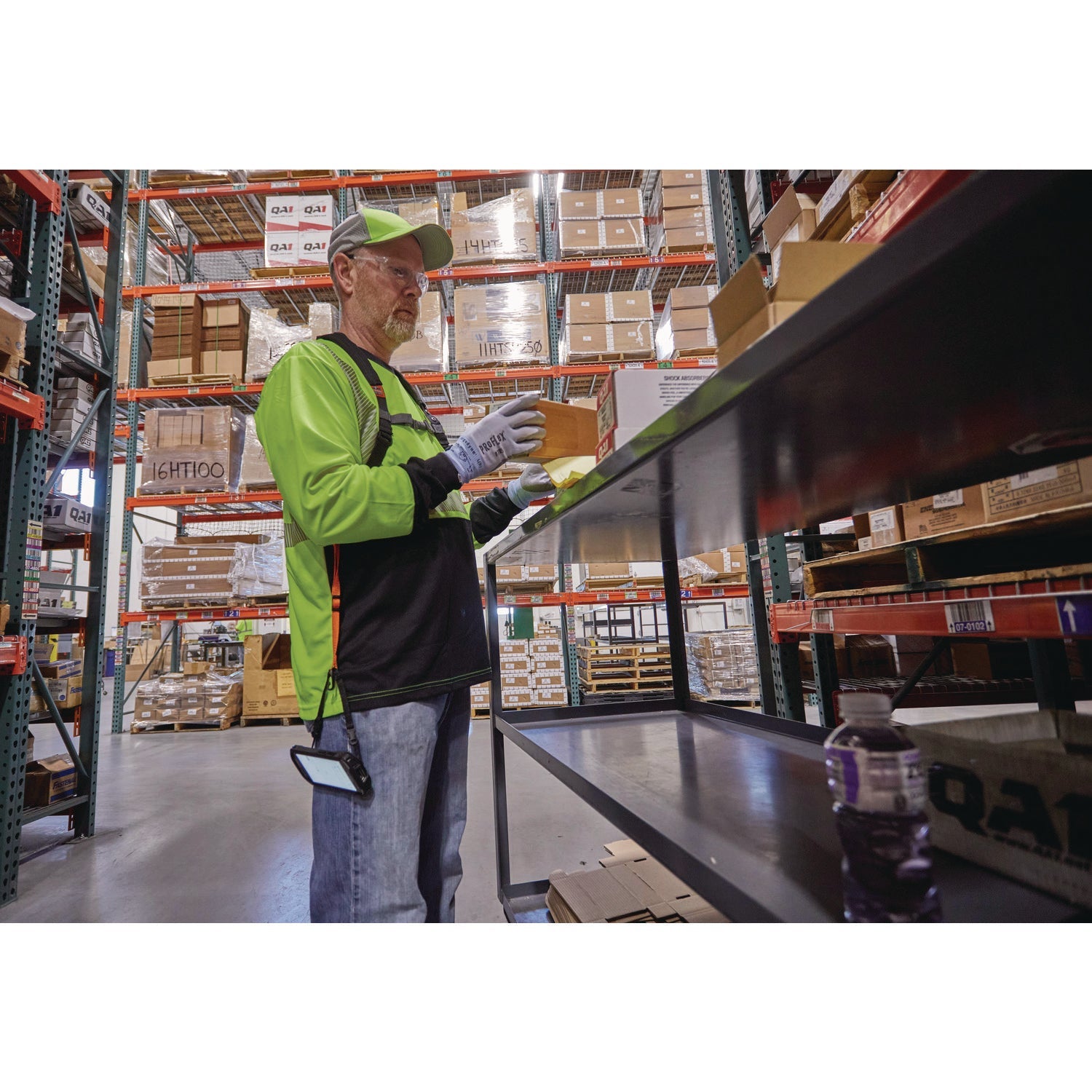 ergodyne® GloWear 8281BK Class 2 Long Sleeve Shirt with Black Bottom, 7X-Large Long, Lime