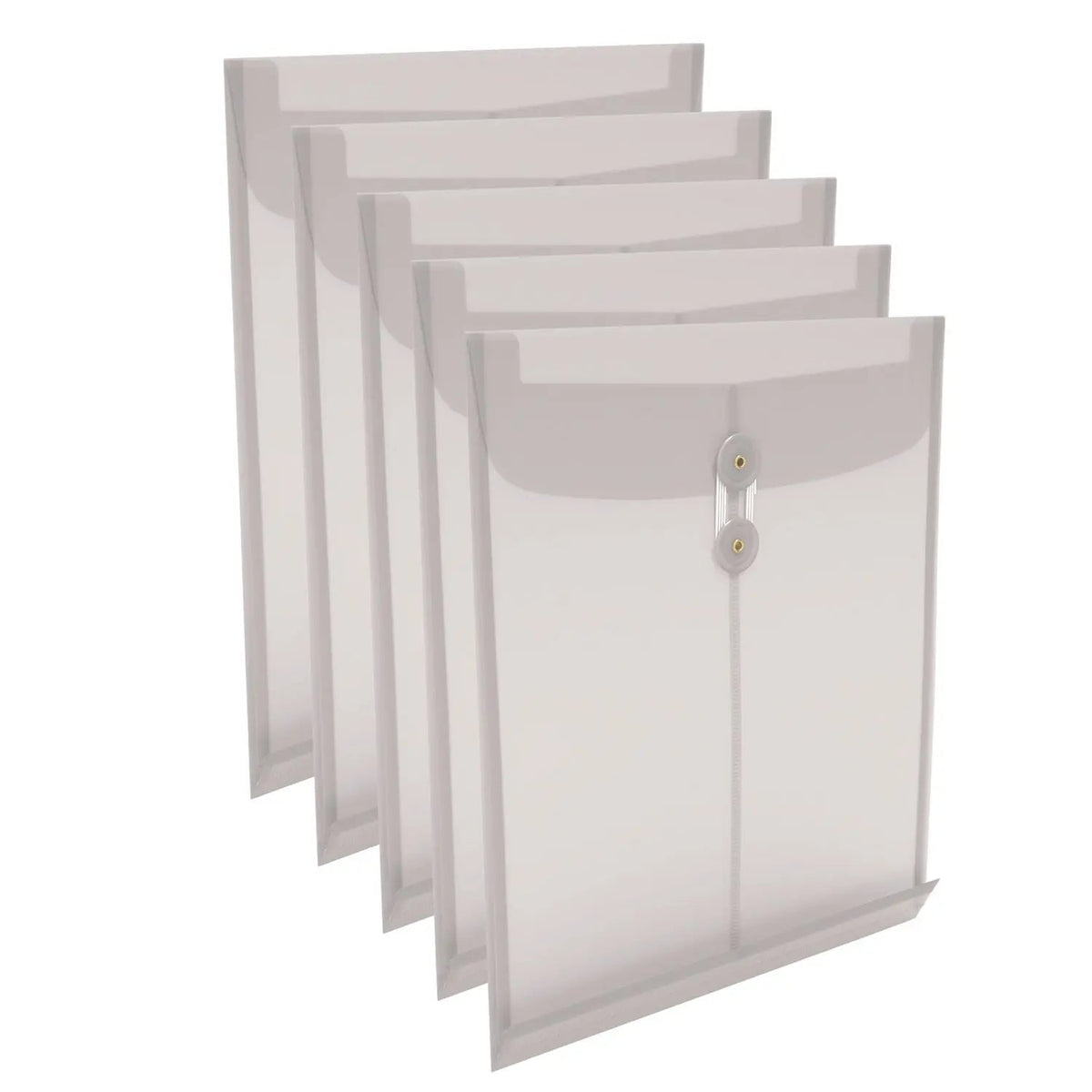 TRU RED™ Poly String and Button Storage Envelope, Letter Size, Clear, 5/Pack