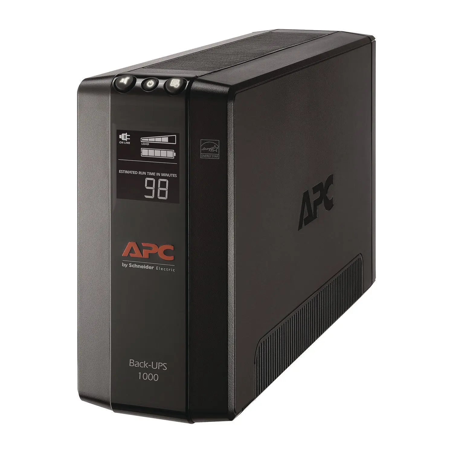 APC® Back-UPS Pro Compact Tower LCD Battery Backup and Surge Protector with USB, 1,000 VA, 8 Outlets, 1,103 J