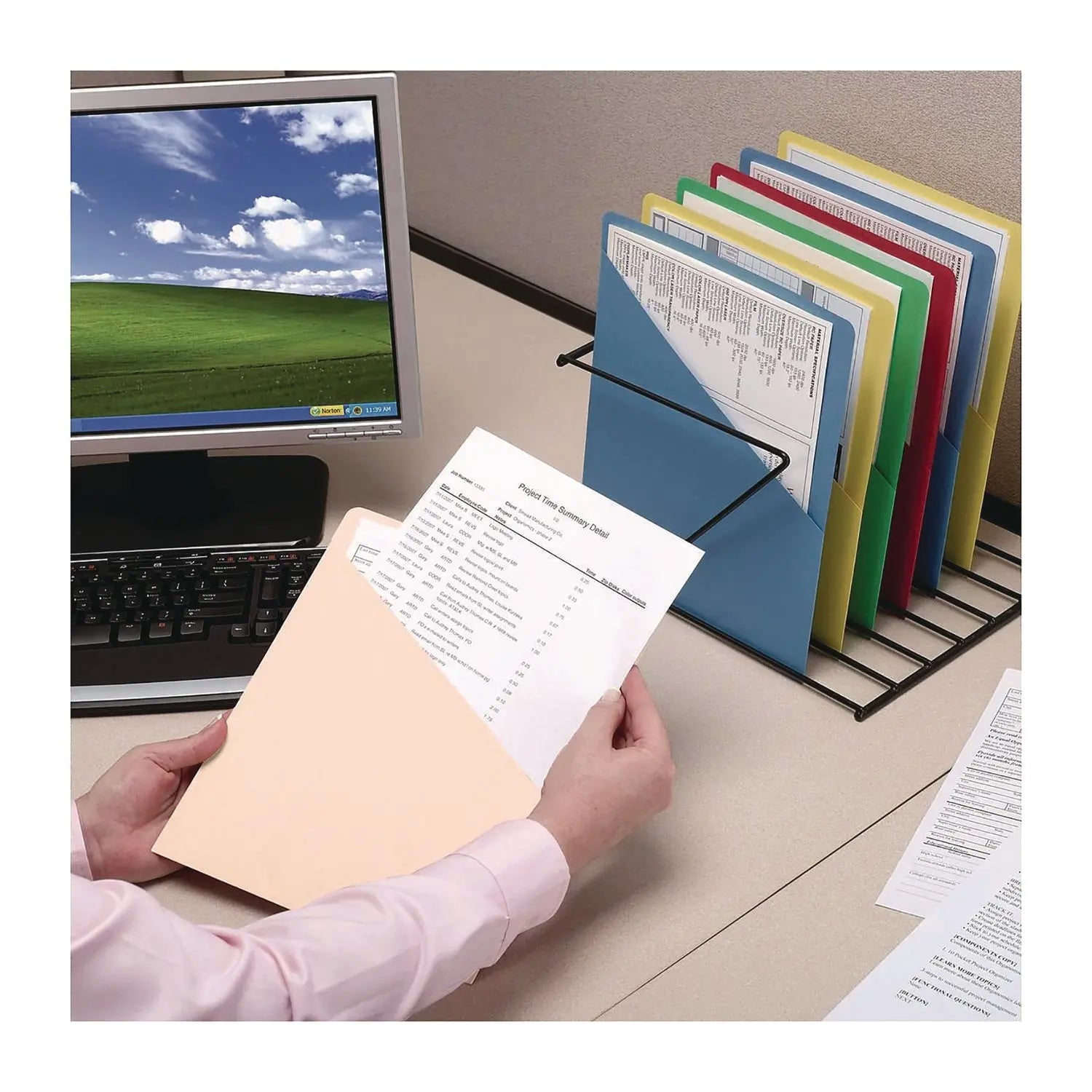 Smead Organized Up Slash Jackets, Letter Size, Manila, 25/Pack