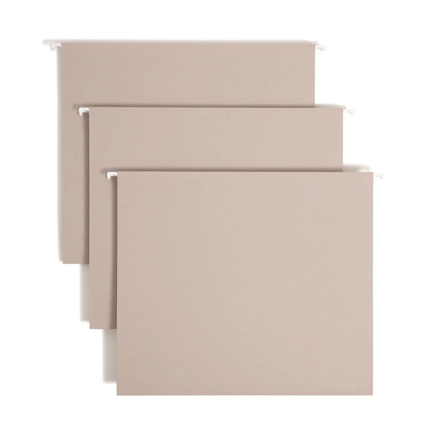 Smead TUFF Extra Capacity Hanging File Folders with Easy Slide Tab, 2" Capacity, Letter, 1/3-Cut Tabs, Steel Gray, 18/Box