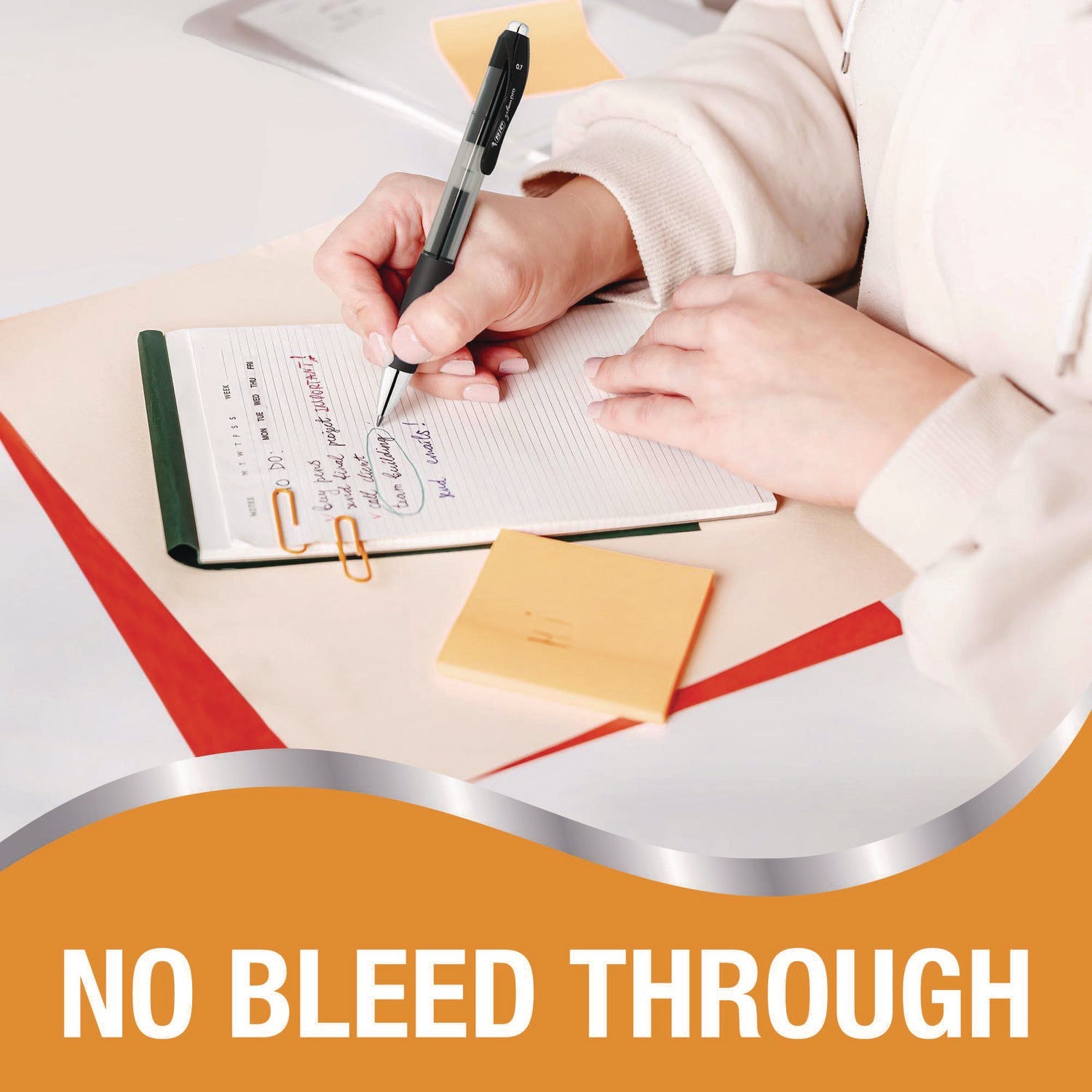 BIC® Gel-ocity Pro Gel Pen, Retractable, Medium 0.7 mm, Black Ink, Translucent Black/Black Barrel, 4/Pack