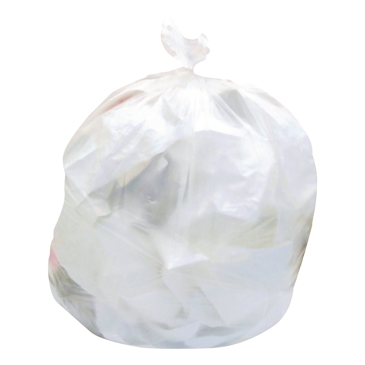Heritage High-Density Waste Can Liners, 33 gal, 22 mic, 33" x 40", Natural, Roll, 25 Bags/Roll, 10 Rolls/Carton