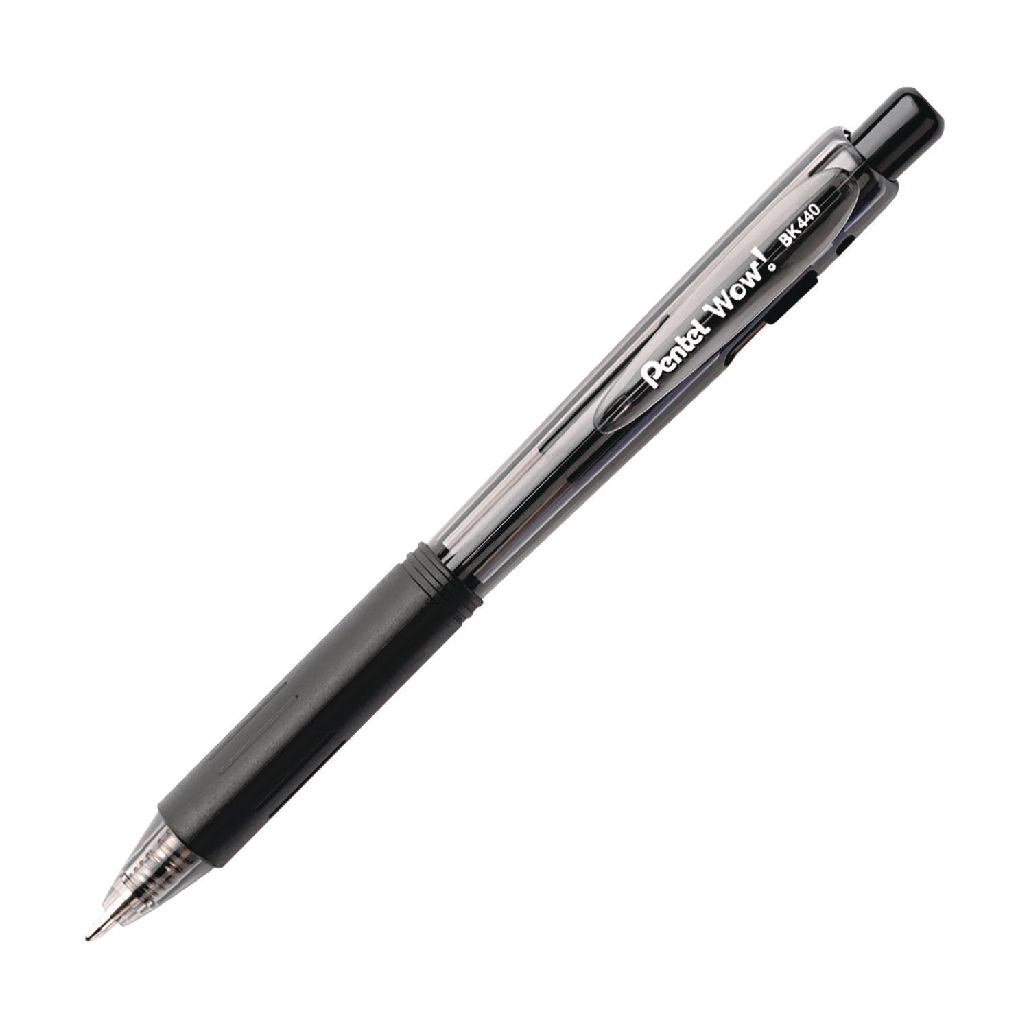 Pentel® WOW! Ballpoint Pen, Retractable, Medium 1 mm, Assorted Ink and Barrel Colors, 18/Pack