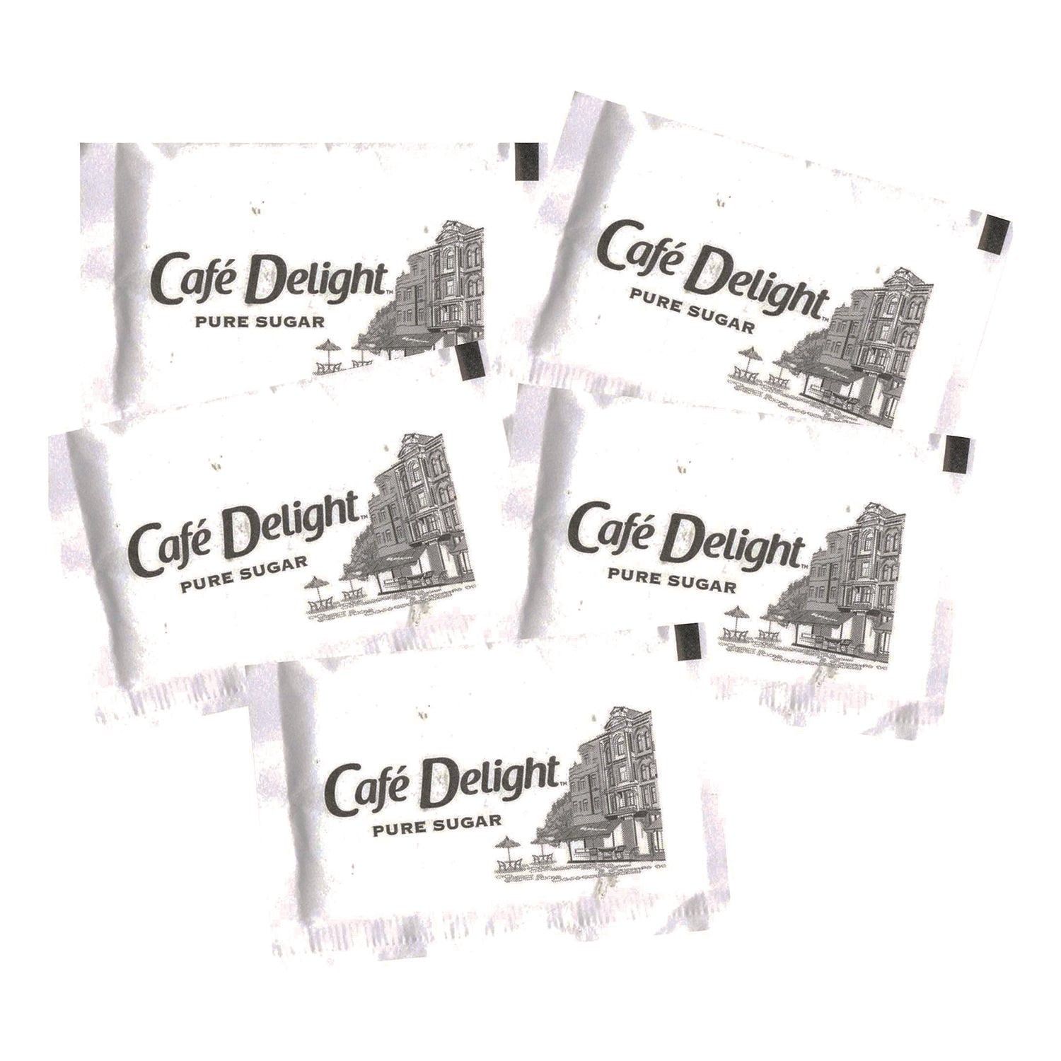 Caf© Delight Pure Sugar Packets, 0.11 oz Packet, 1,000/Carton