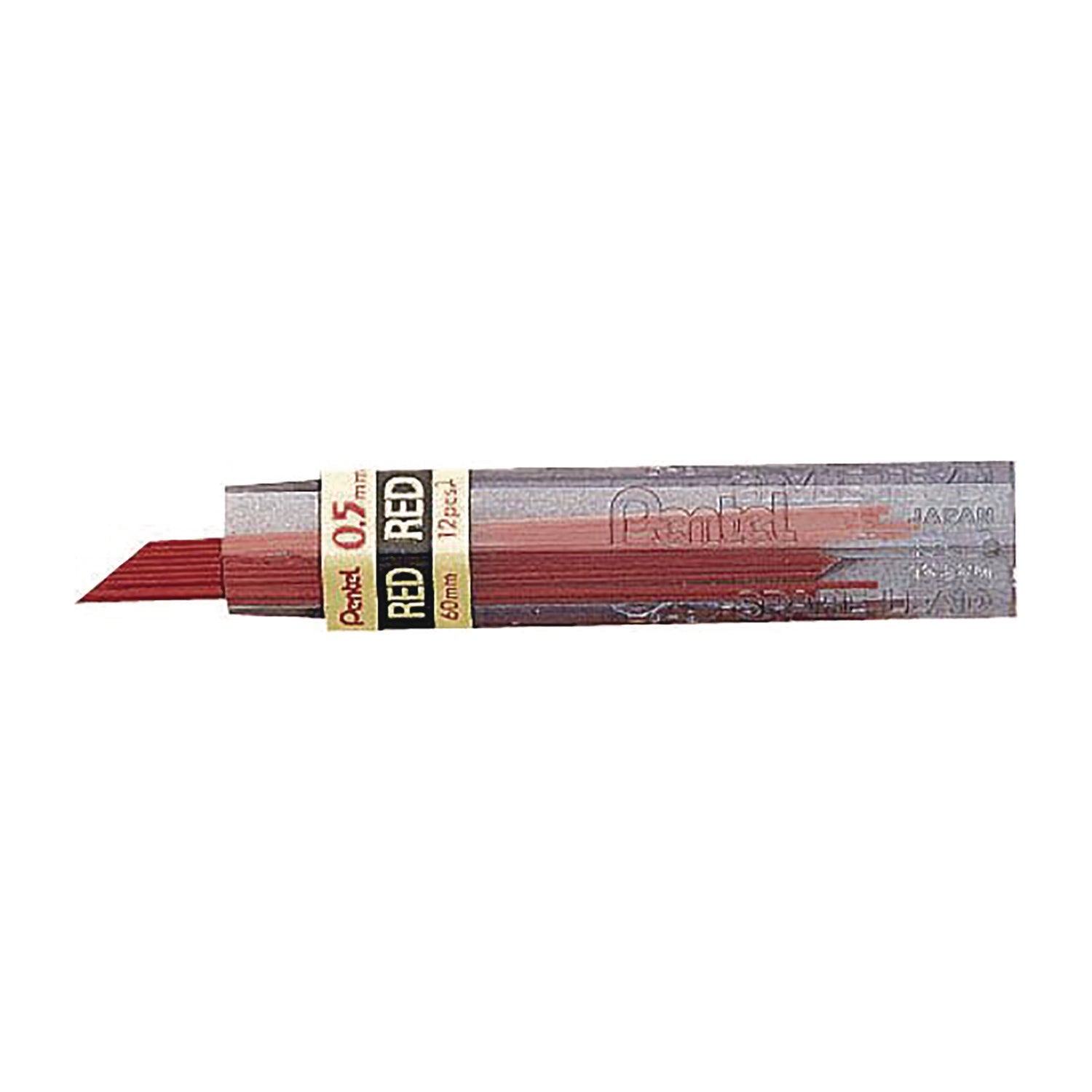 Pentel Colored Lead Refill | 0.5 mm Red