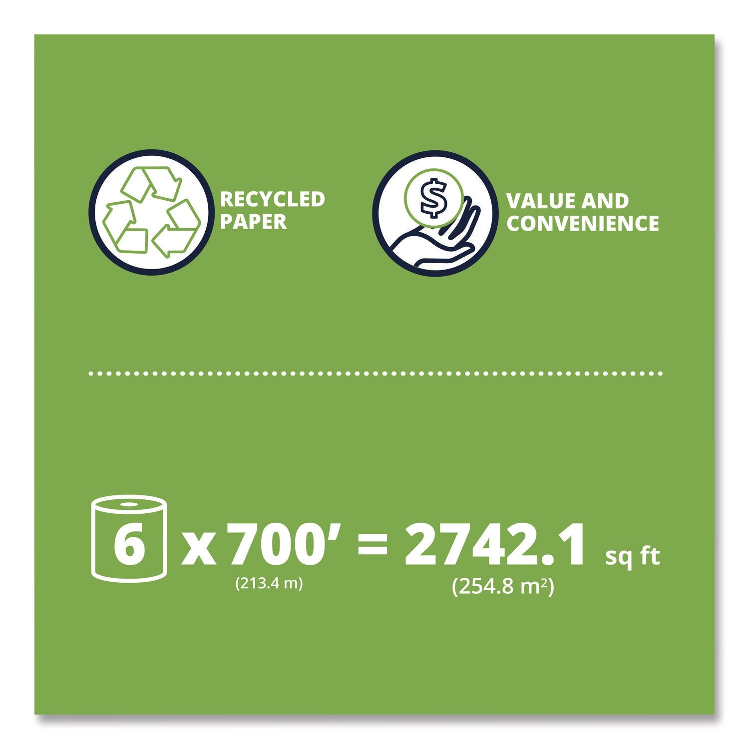 Papernet® HyTech Seas Hardwound Roll Towel Kraft, 1-Ply, 7.9" x 700 ft, Brown, 6/Carton - Bloom Skins