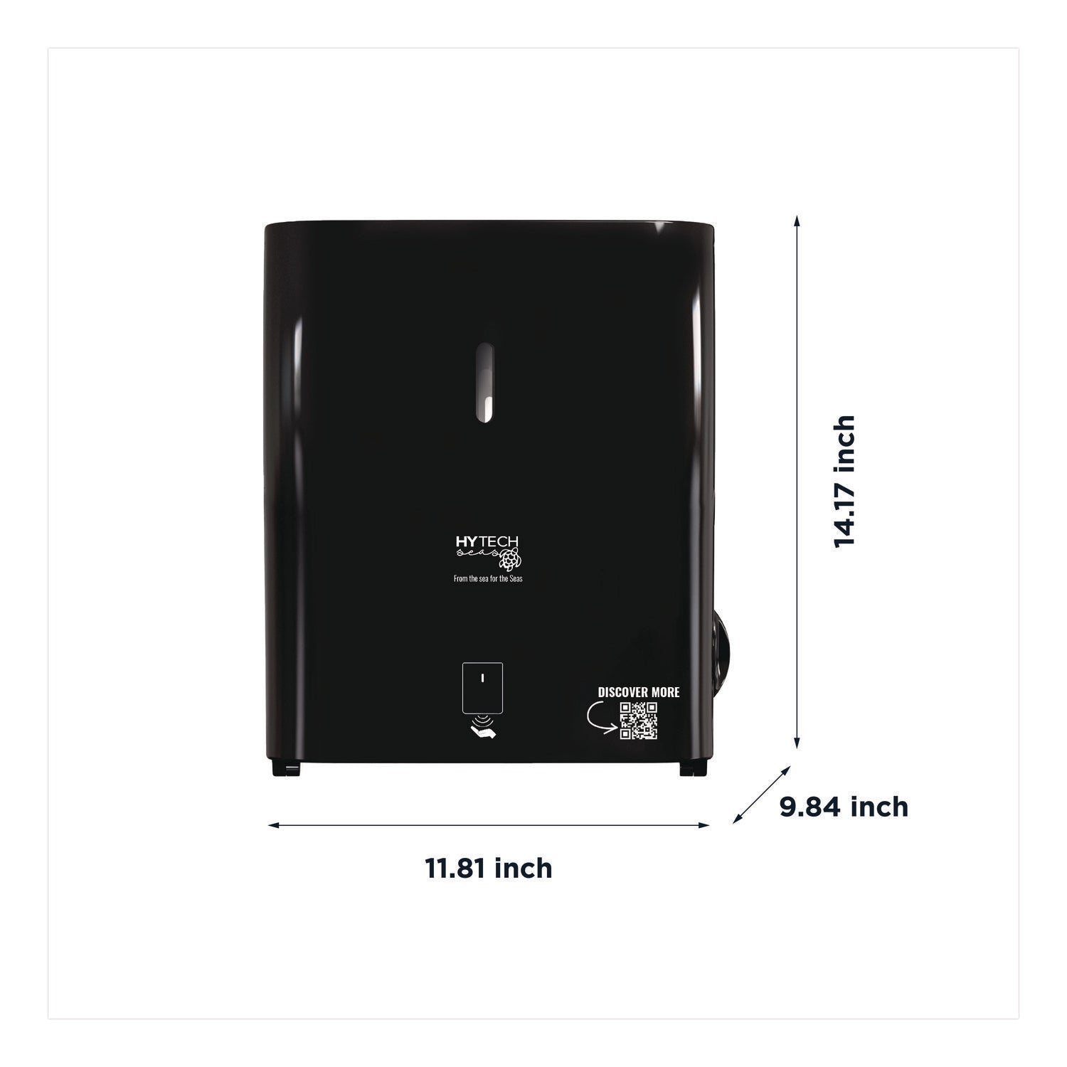 Papernet® Hy Tech Towel Dispenser, Automatic, 11.8 x 9.8 x 14.2, Black