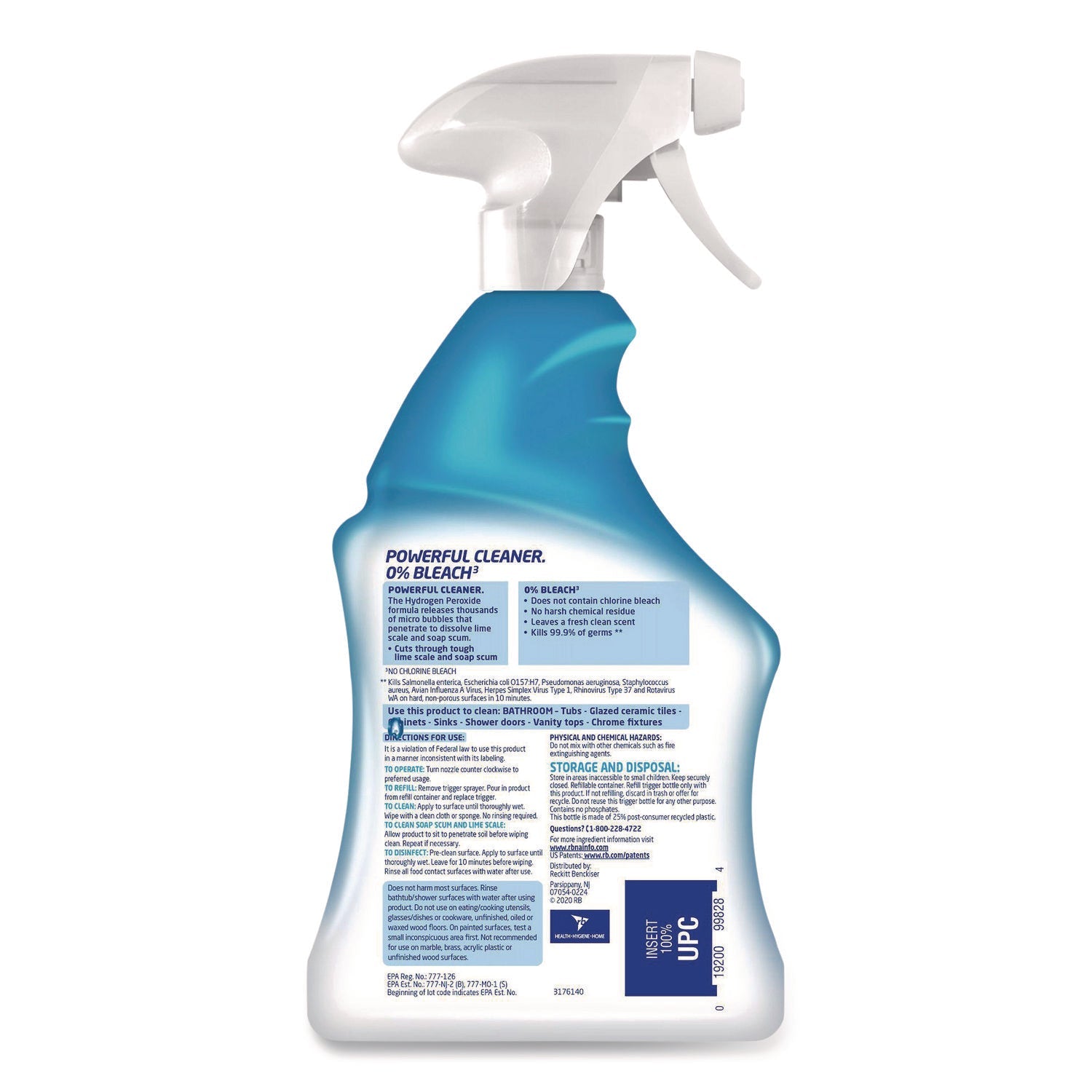 LYSOL® Brand Bathroom Cleaner with Hydrogen Peroxide, Cool Spring Breeze, 32 oz Trigger Spray Bottle, 12/Carton