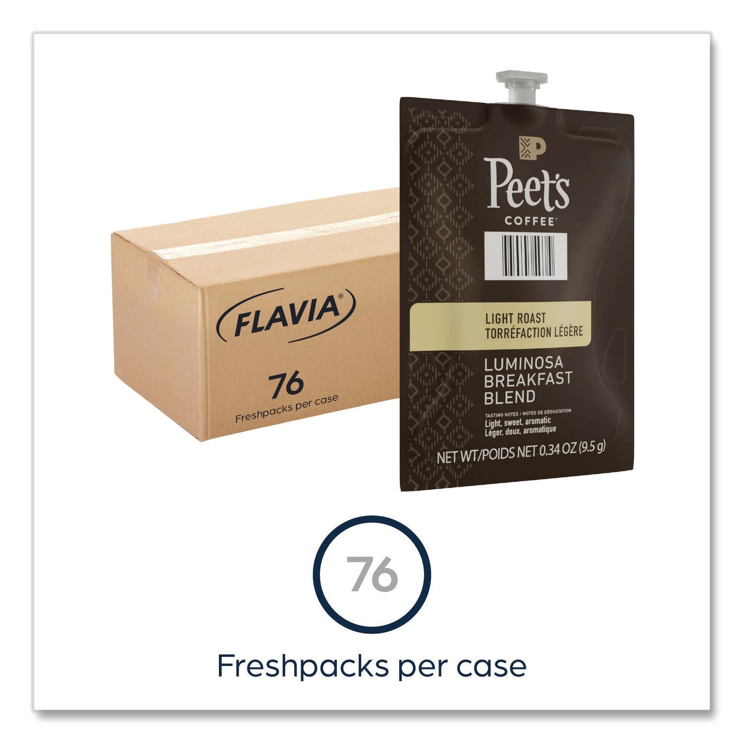 FLAVIA® Peet's Coffee Colombia Luminosa, Breakfast Blend, 76/Carton
