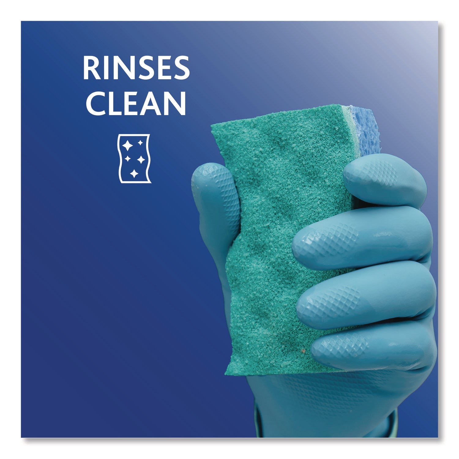 O-Cedar® Scrunge Non-Scratch Scrub Sponge, 2.63" x 4.25", 1" Thick, Green/Blue, 2/Pack