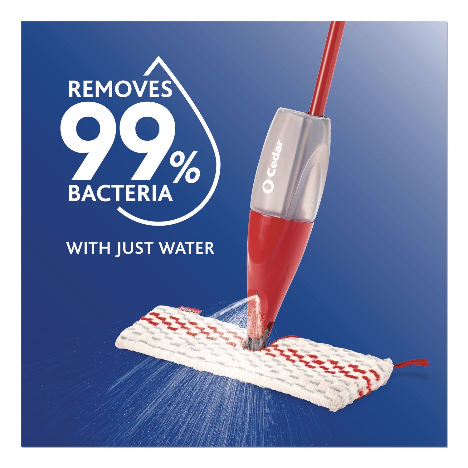 O-Cedar® ProMist MAX Refill, Microfiber, Custom Size for ProMist Mop System, Red/White/Gray, 4/Carton