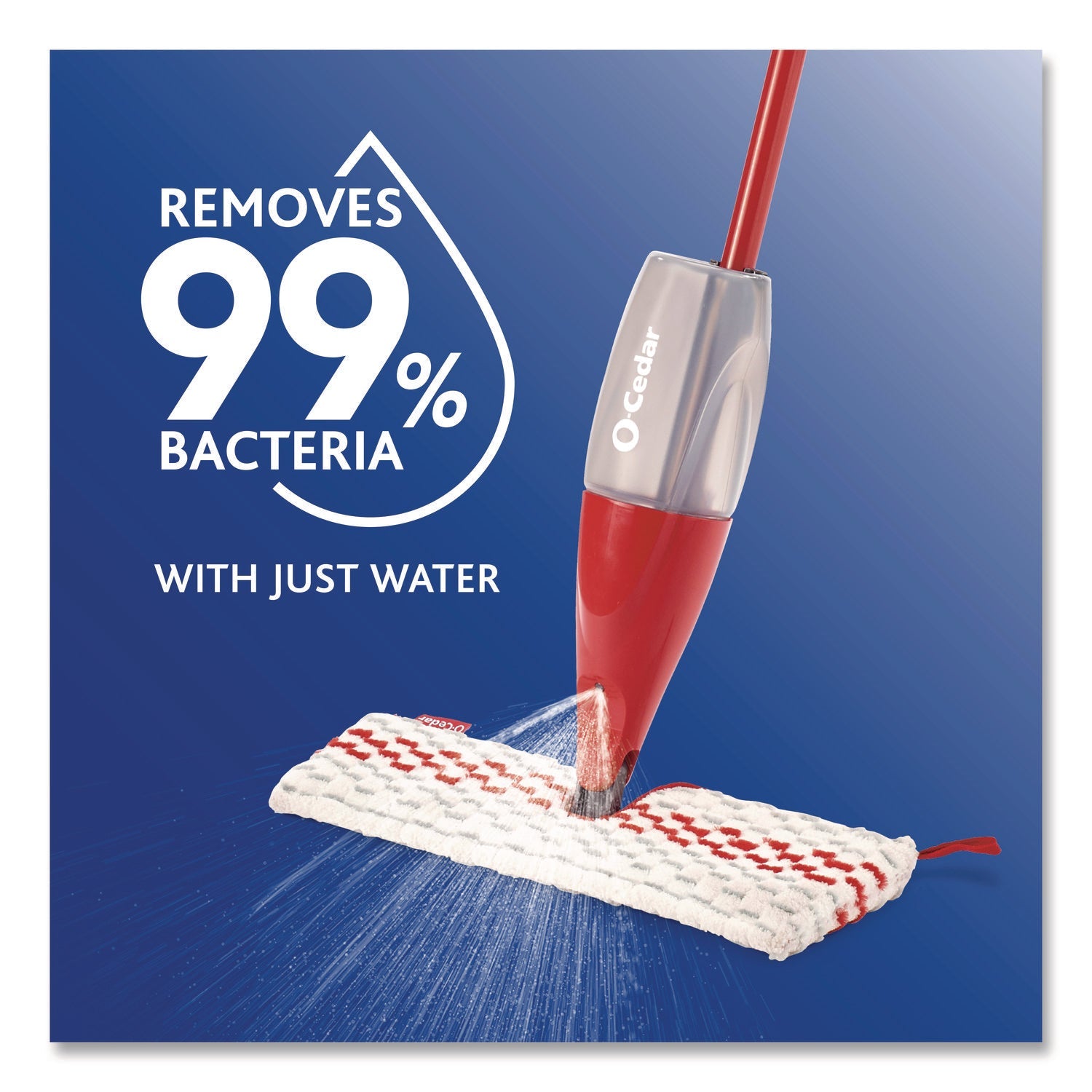 O-Cedar® ProMist MAX Refill, Microfiber, Custom Size for ProMist Mop System, Red/White/Gray