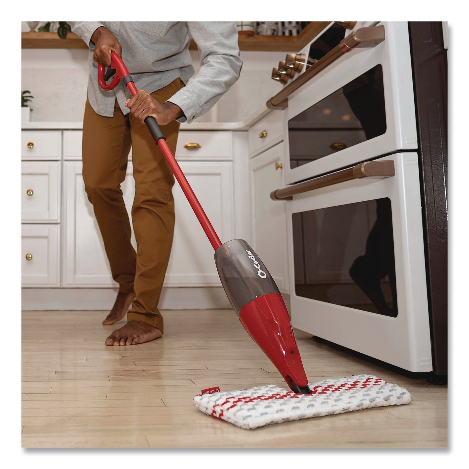 O-Cedar® ProMist MAX Refill, Microfiber, Custom Size for ProMist Mop System, Red/White/Gray