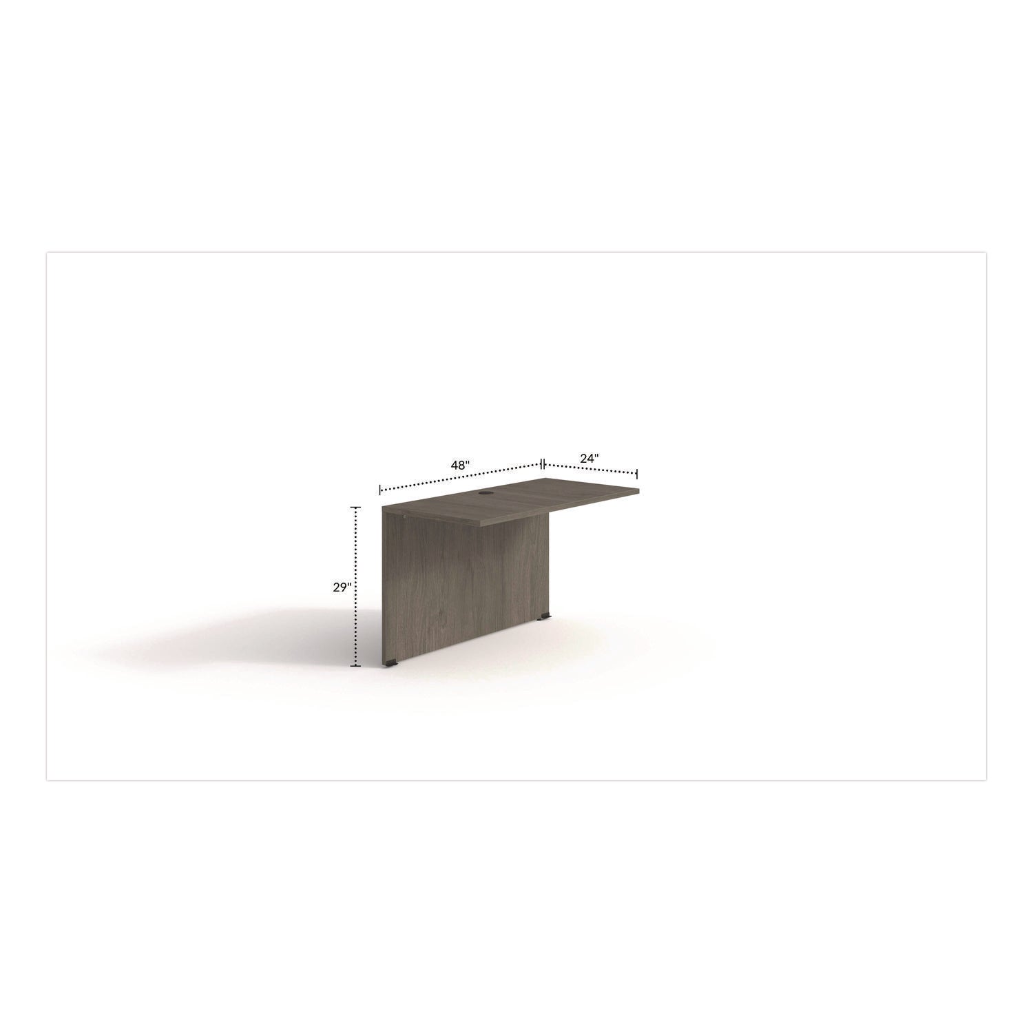 Alera® Alera Seville Series Bridge Return, 48w x 24d x 29h, Walnut