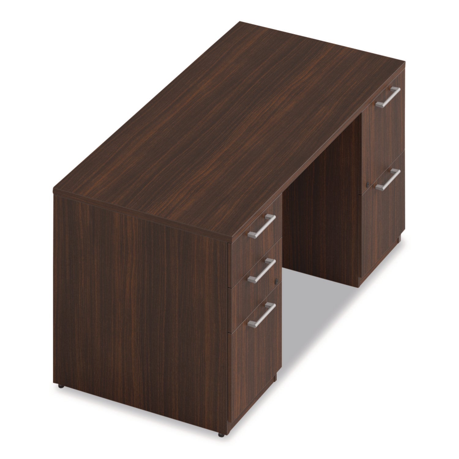 Alera® Alera Seville Series Double Pedestal Desk, 60" x 30" x 29", Mahogany
