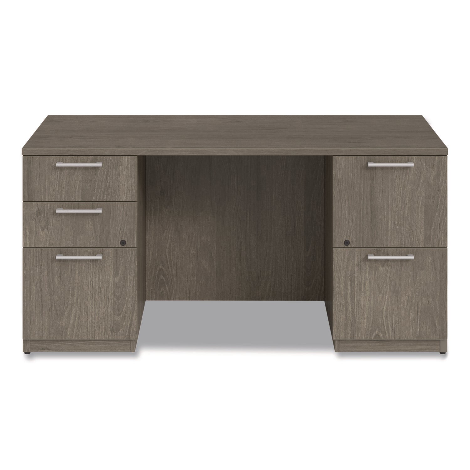 Alera® Alera Seville Series Double Pedestal Desk, 60" x 30" x 29", Walnut