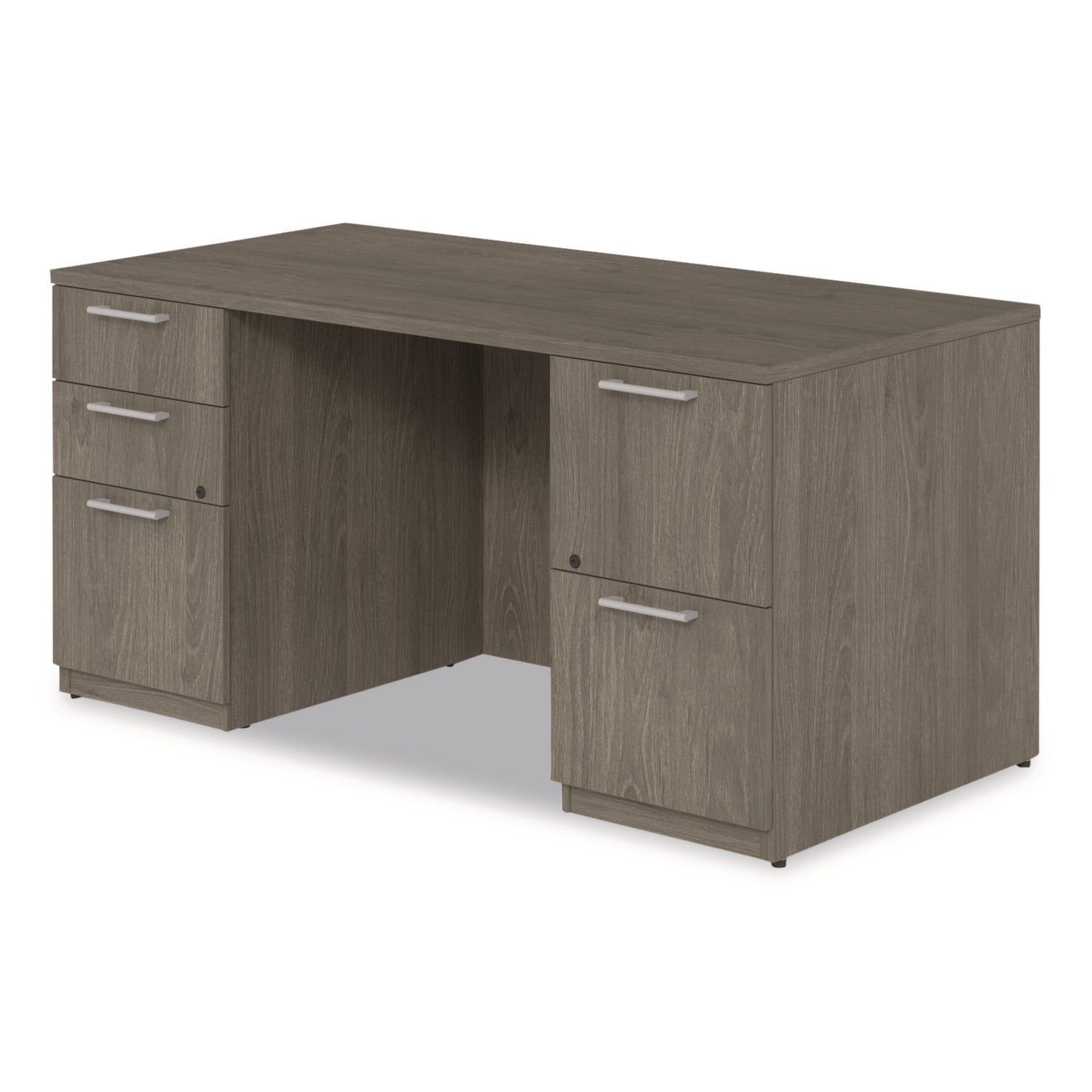 Alera® Alera Seville Series Double Pedestal Desk, 60" x 30" x 29", Walnut