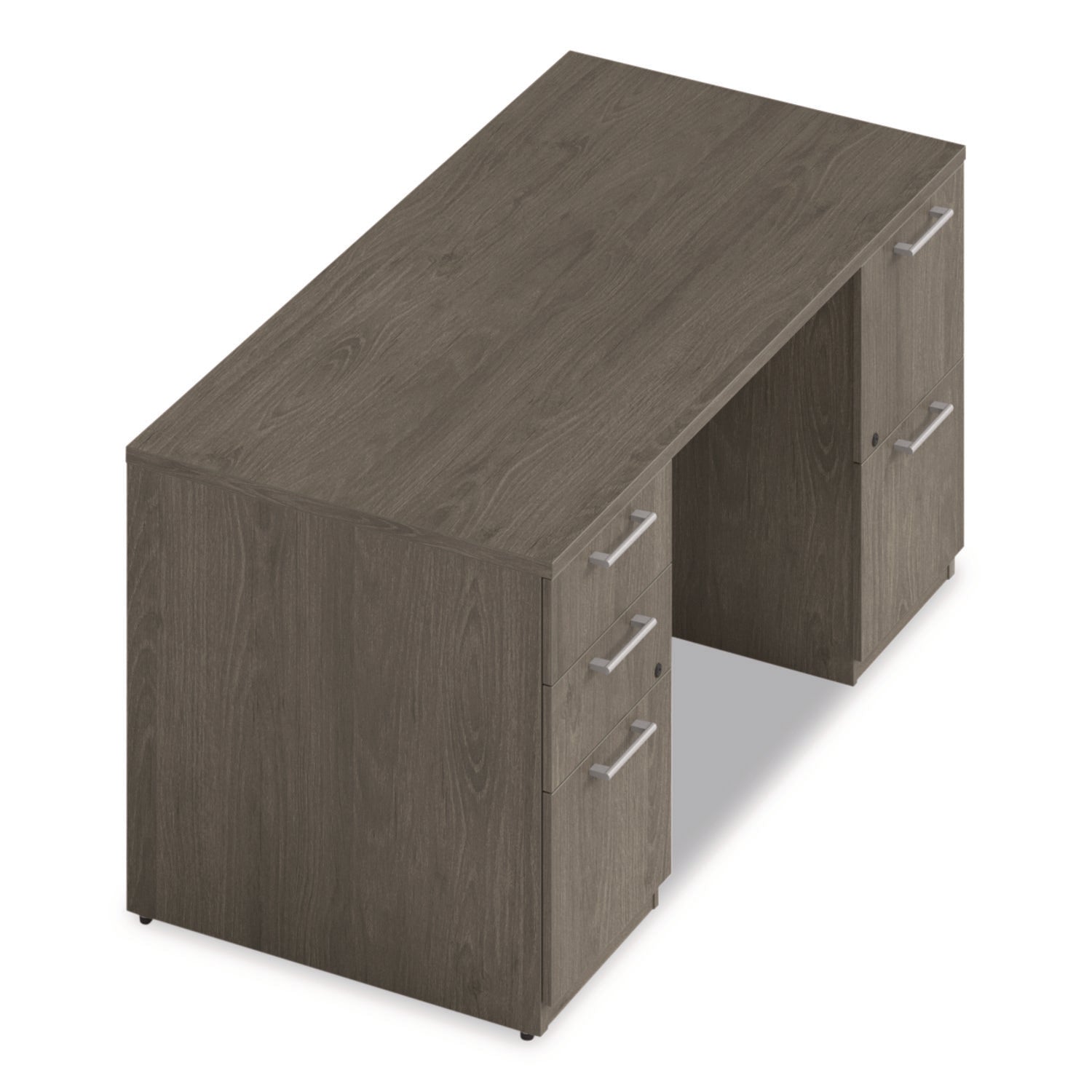 Alera® Alera Seville Series Double Pedestal Desk, 60" x 30" x 29", Walnut