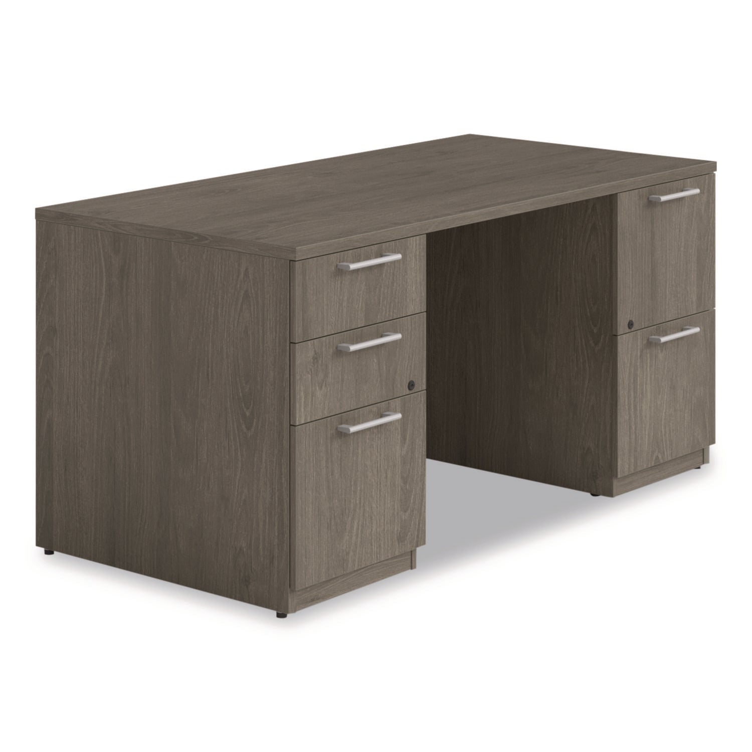 Alera® Alera Seville Series Double Pedestal Desk, 60" x 30" x 29", Walnut