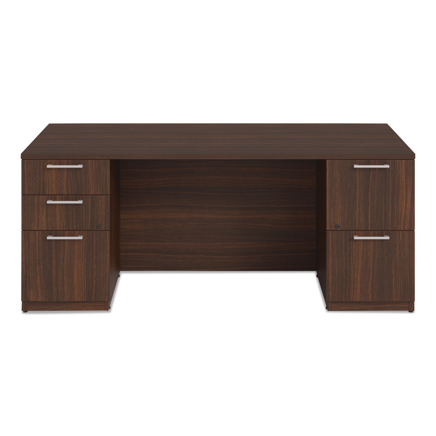 Alera® Alera Seville Series Double Pedestal Desk, 72" x 36" x 29", Mahogany