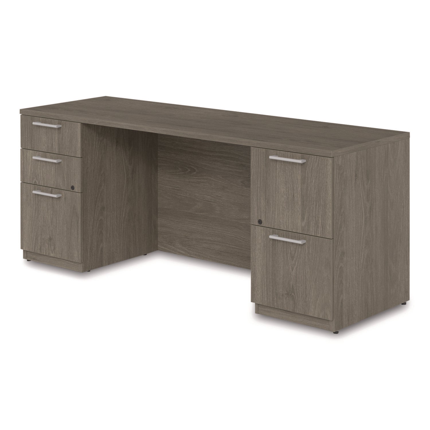 Alera® Alera Seville Series Double Pedestal Credenza, 72w x 24d x 29h, Walnut