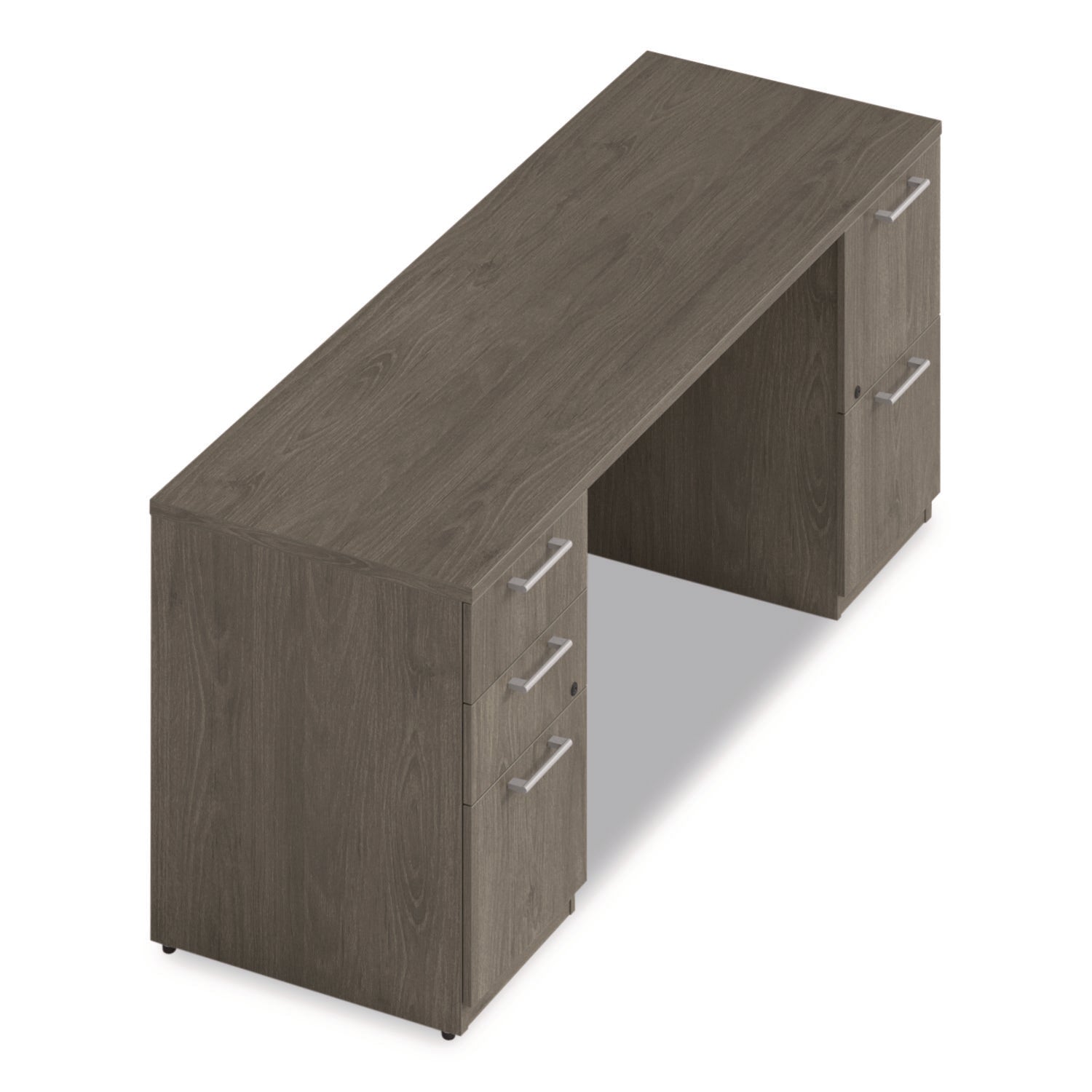 Alera® Alera Seville Series Double Pedestal Credenza, 72w x 24d x 29h, Walnut