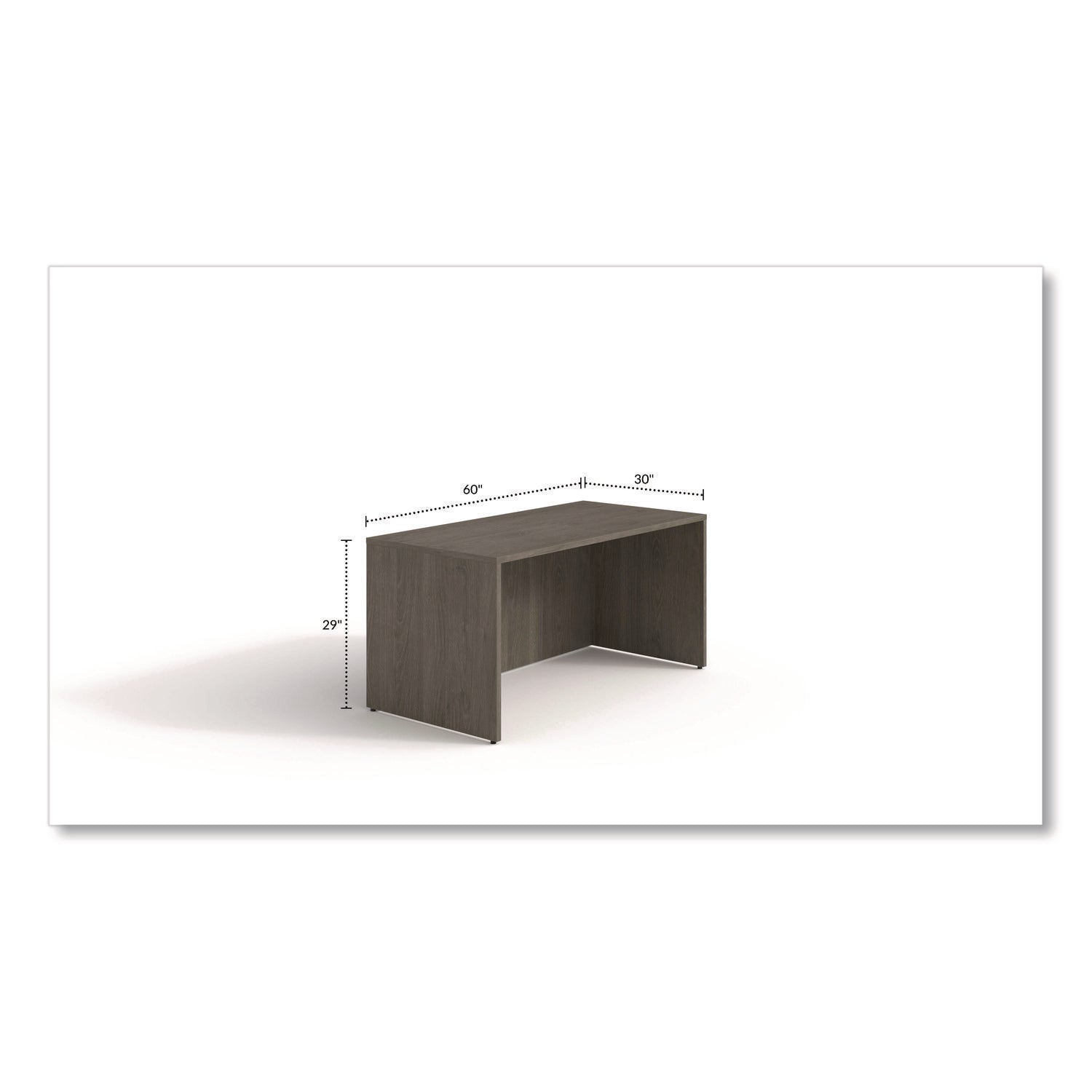 Alera® Alera Seville Series Desk Shell, 60" x 30" x 29", Walnut