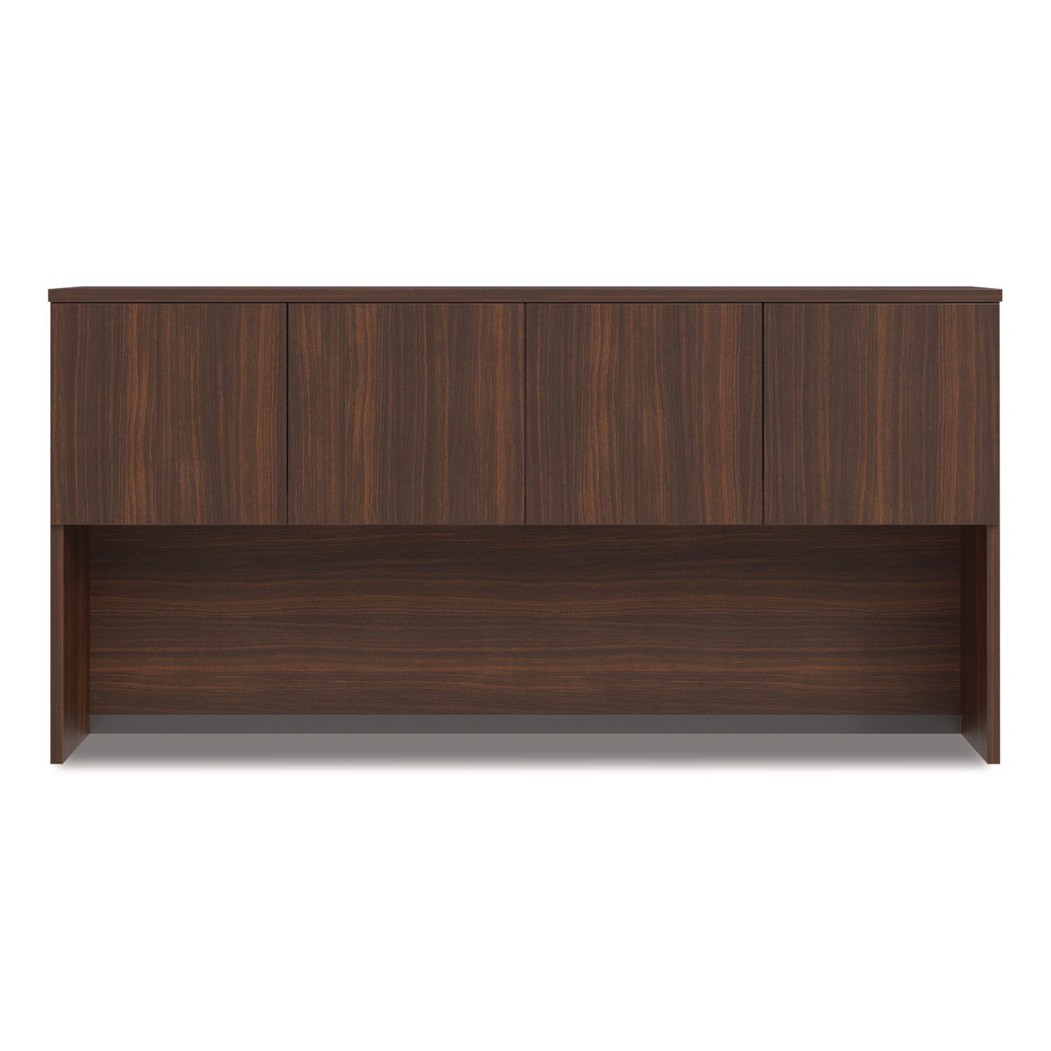 Alera® Alera Seville Hutch with Doors, 4 Compartments, 72" x 16" x 36", Mahogany