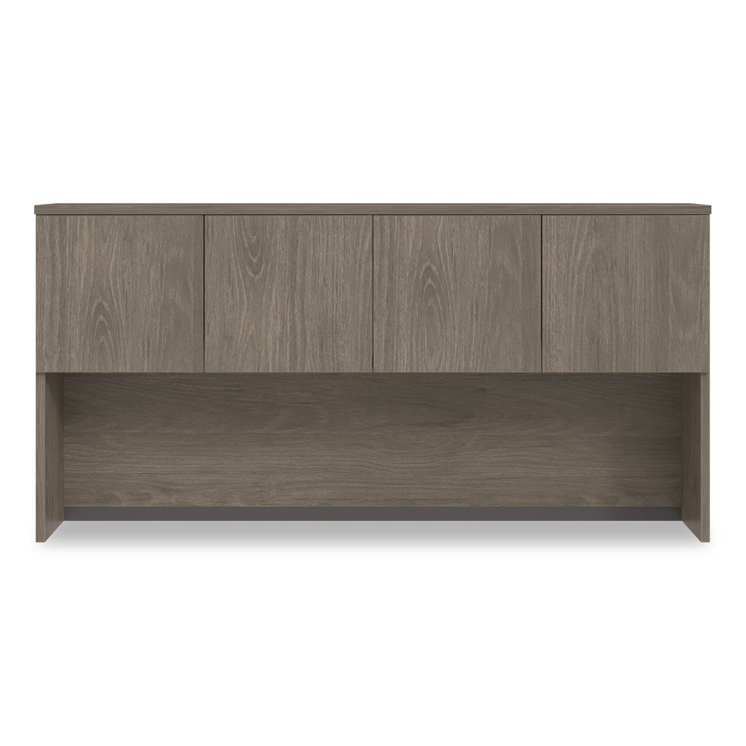 Alera® Alera Seville Hutch with Doors, 4 Compartments, 72" x 16" x 36", Walnut