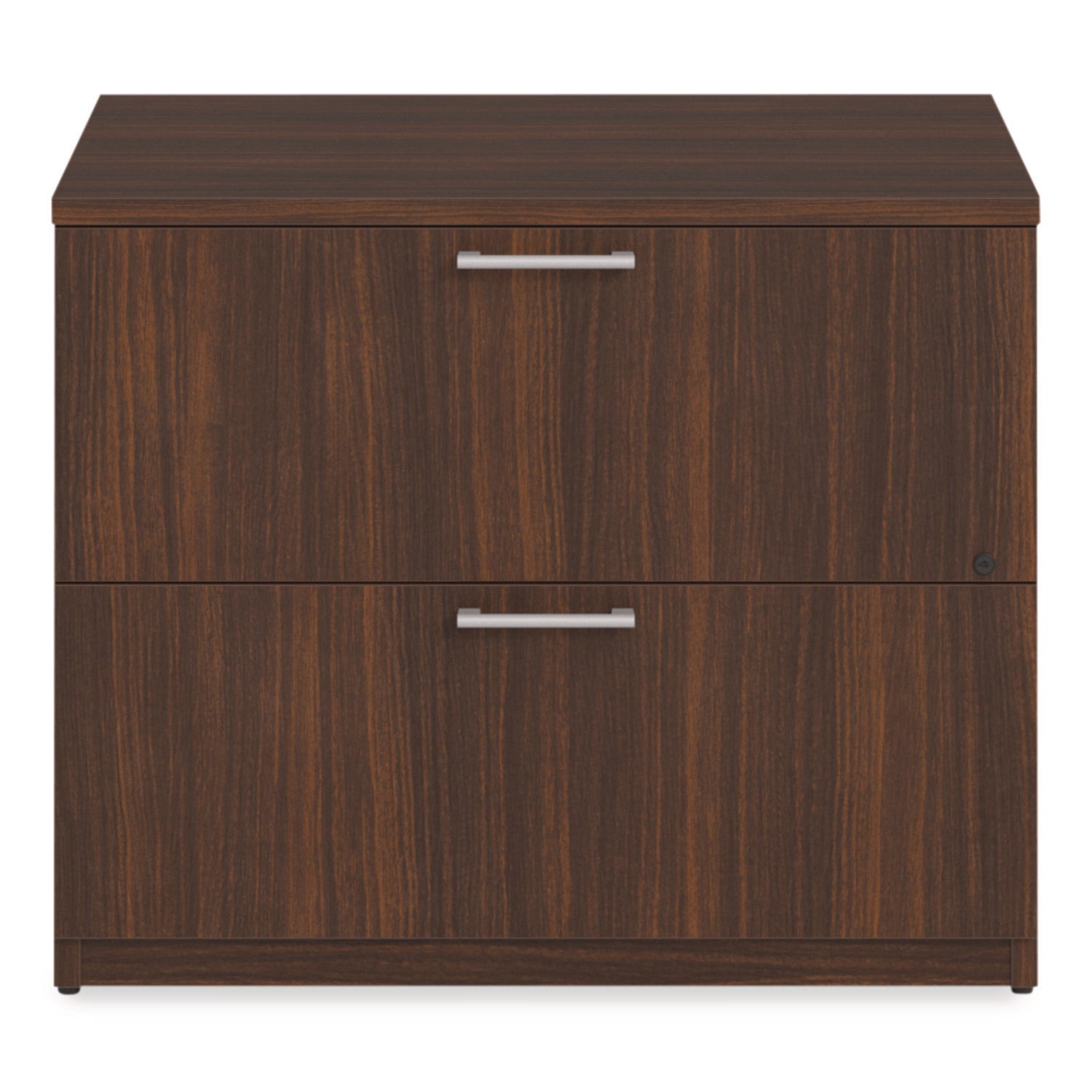 Alera® Alera Seville Series Lateral File Cabinet, 2 Legal-Size File Drawers, Mahogany, 36" x 24" x 29"