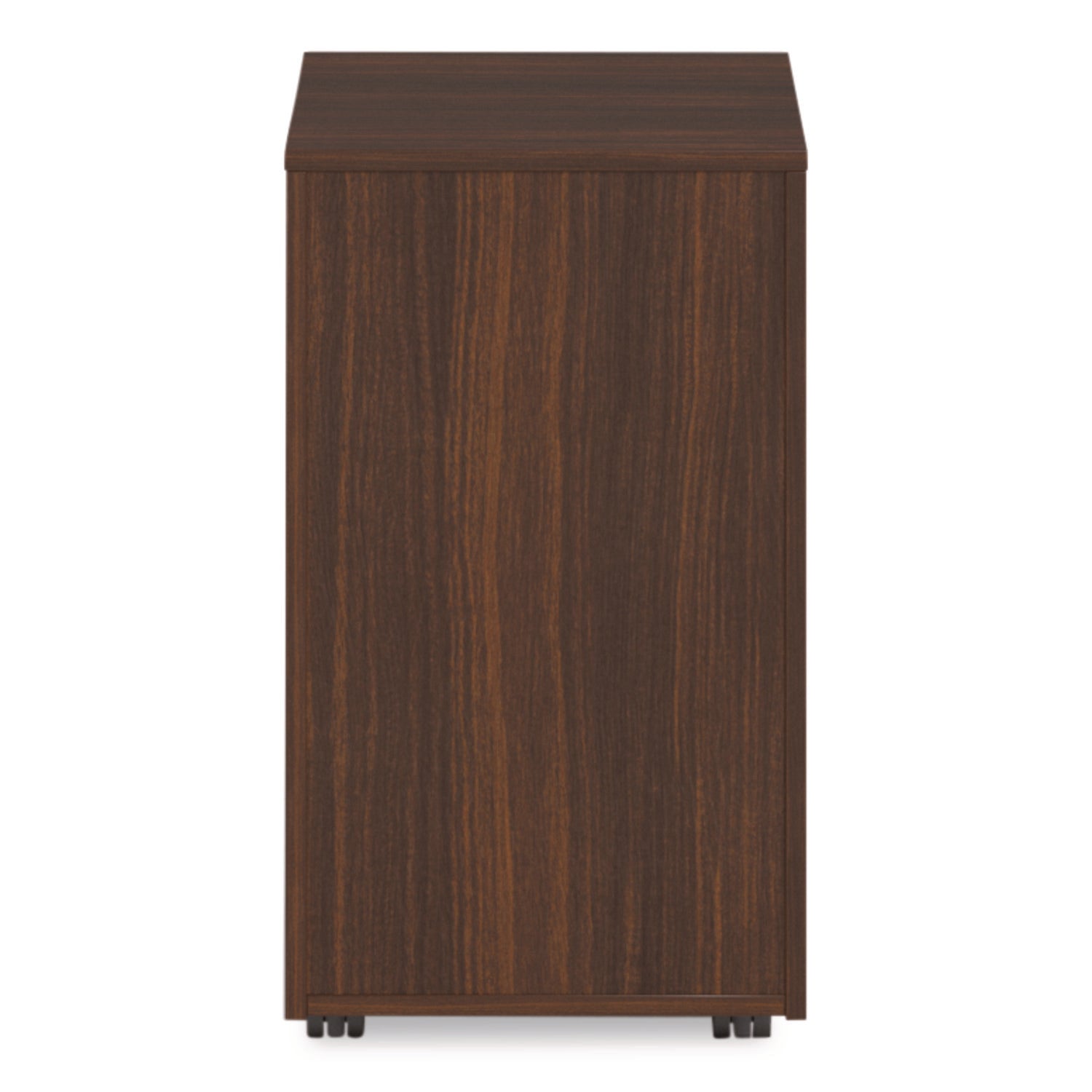 Alera® Alera Seville Series Mobile Pedestal, Left/Right, 3-Drawer: Box/Box/File, Legal, Mahogany, 15" x 18" x 27"