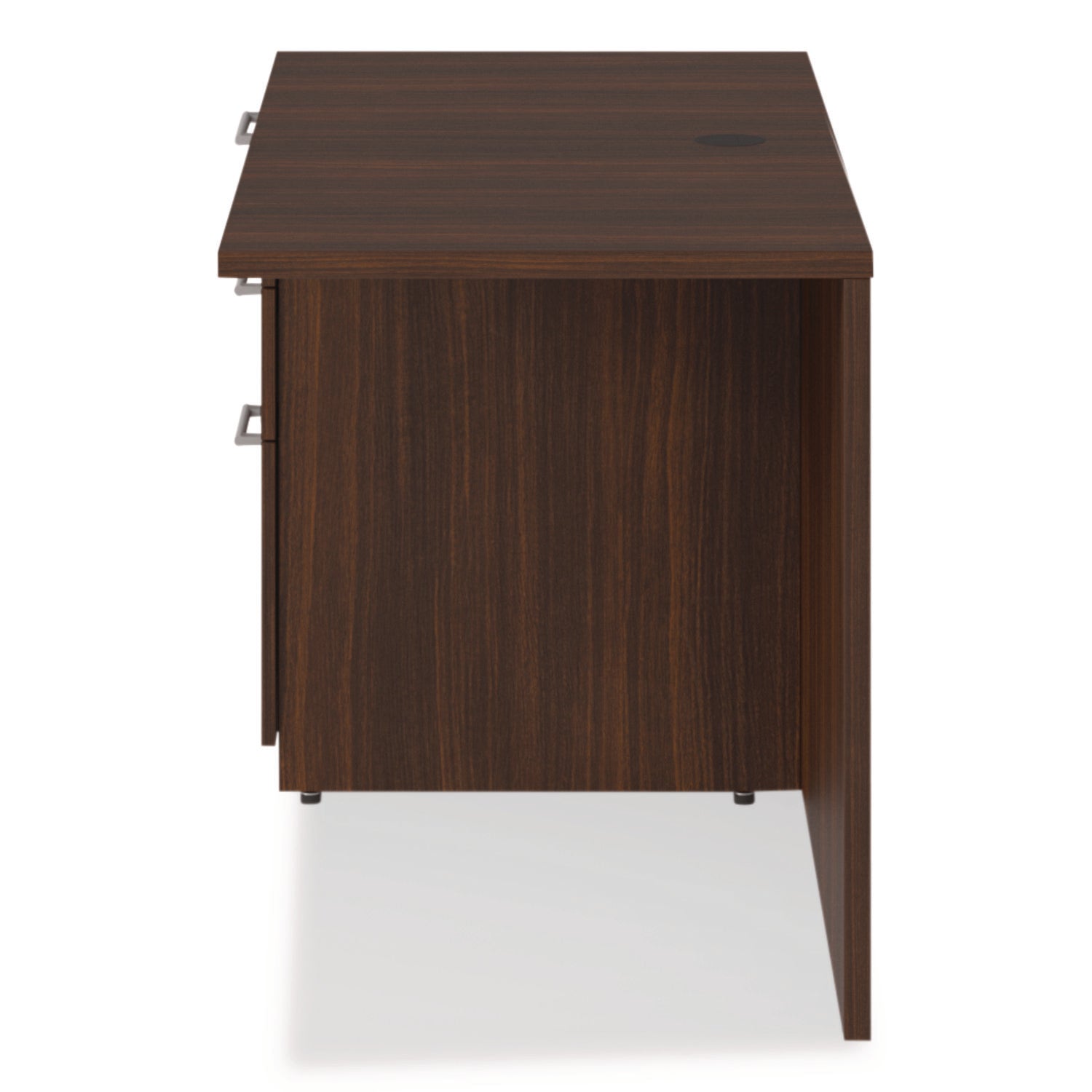 Alera® Seville Series Desk Return with Pedestal, Left, 48" x 24" x 29", Mahogany