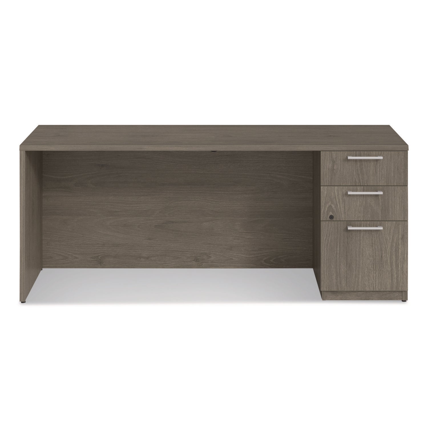 Alera® Alera Seville Series Credenza with Pedestal, Right Pedestal, 72w x 24d x 29h, Walnut