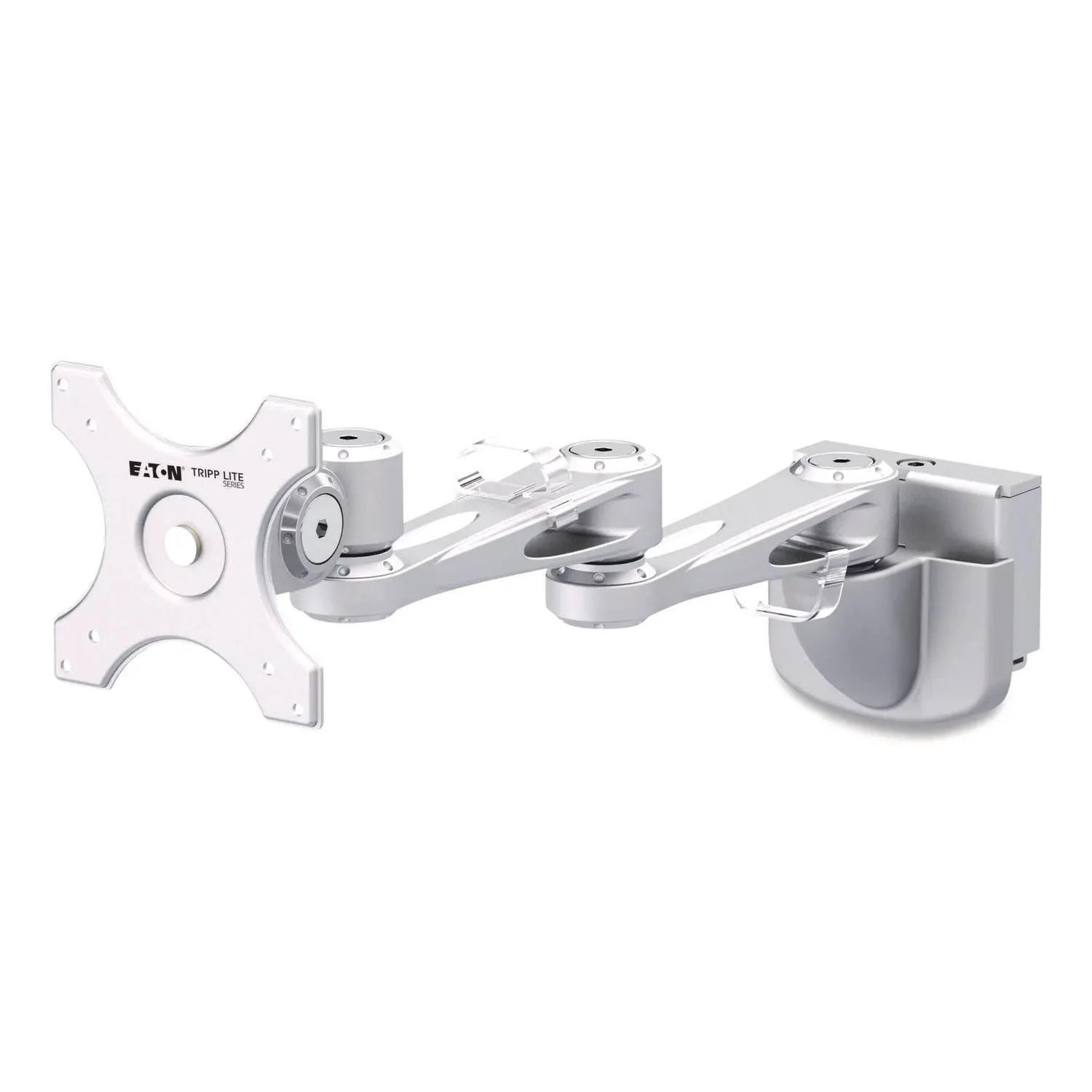 Tripp Lite by Eaton Dual-Extension Monitor Mount for Slat Wall System for 32" TVs, 4.9w x 4.7d x 20.5h, Silver, Supports 22 lb