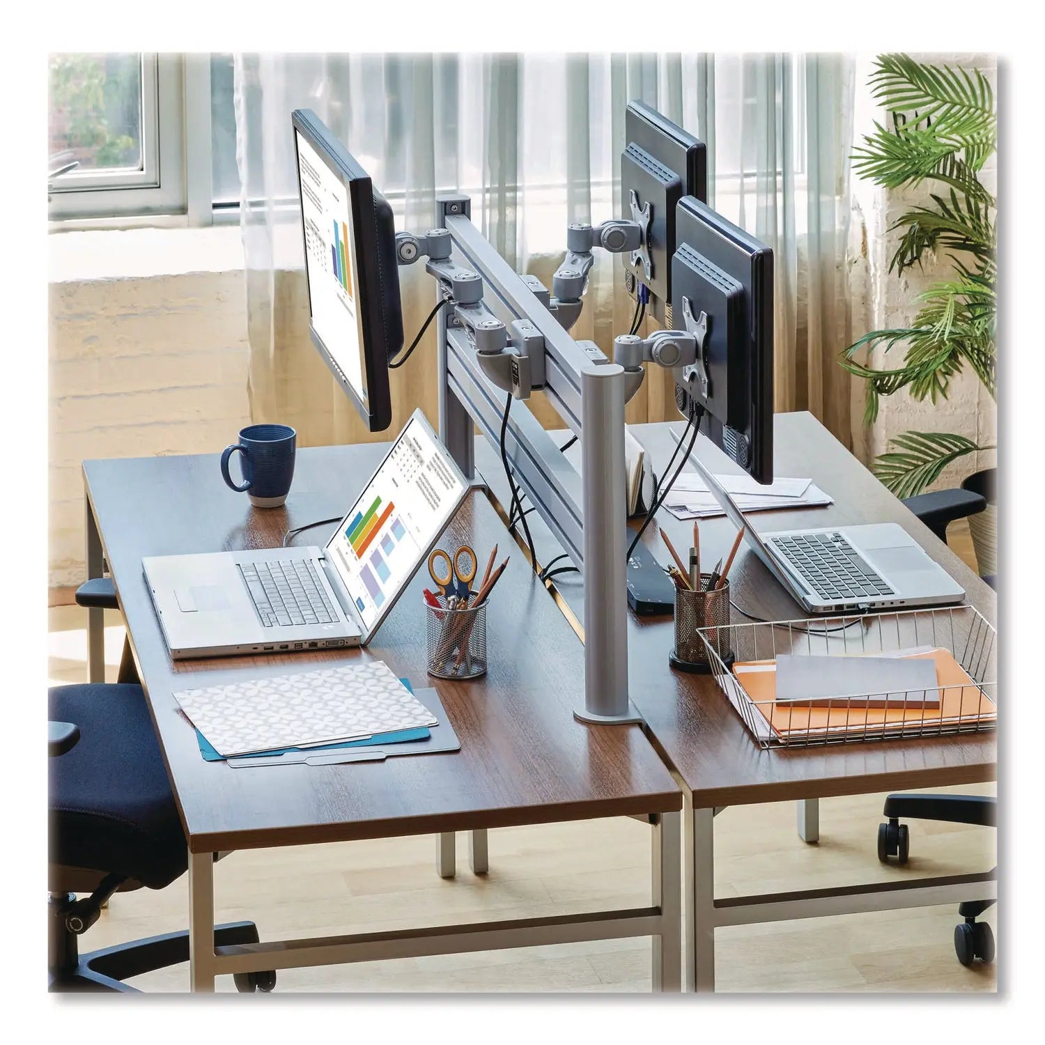 Tripp Lite by Eaton Dual-Extension Monitor Mount for Slat Wall System for 32" TVs, 4.9w x 4.7d x 20.5h, Silver, Supports 22 lb