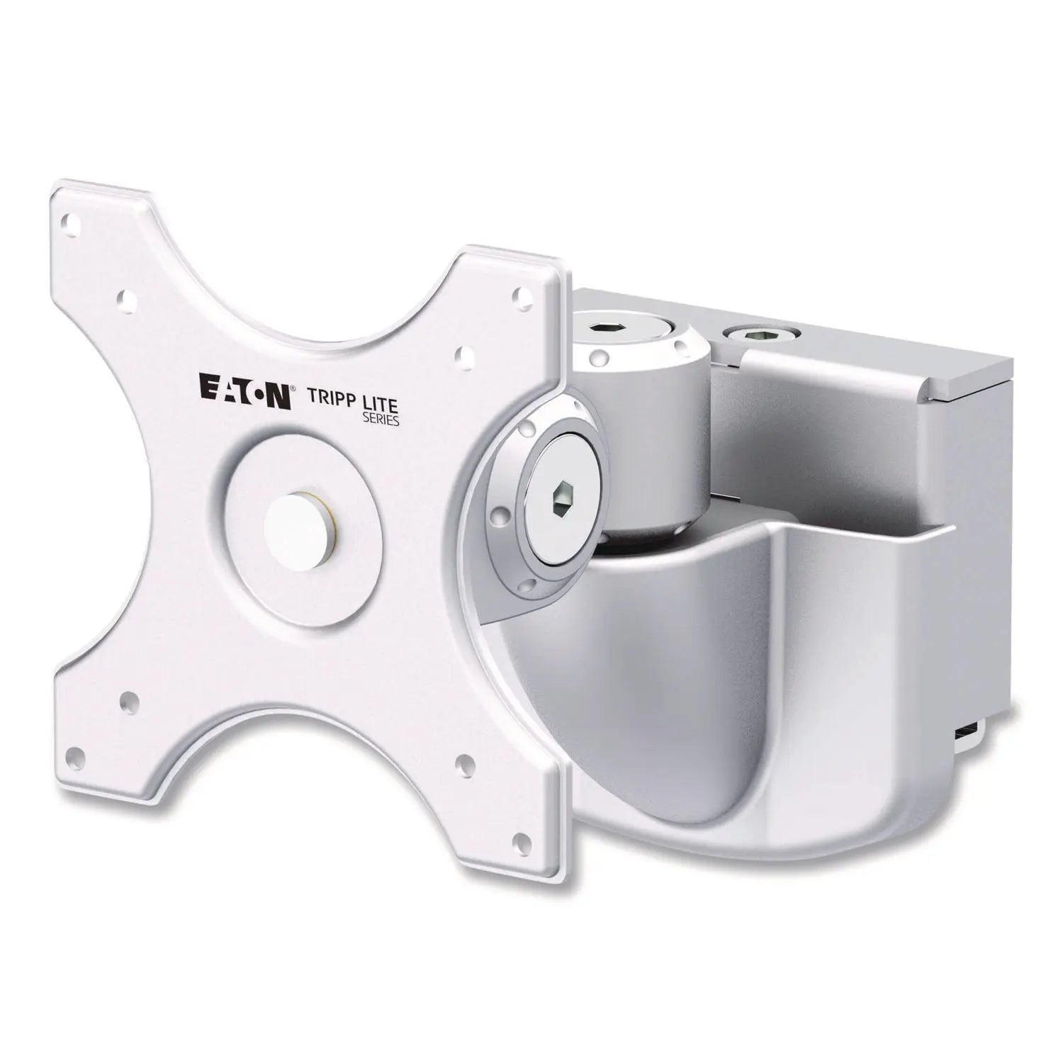 Tripp Lite by Eaton Monitor Mount for Slat Wall System for 32" TVs, 4.9w x 5.1d x 7.5h, Silver, Supports 22 lb