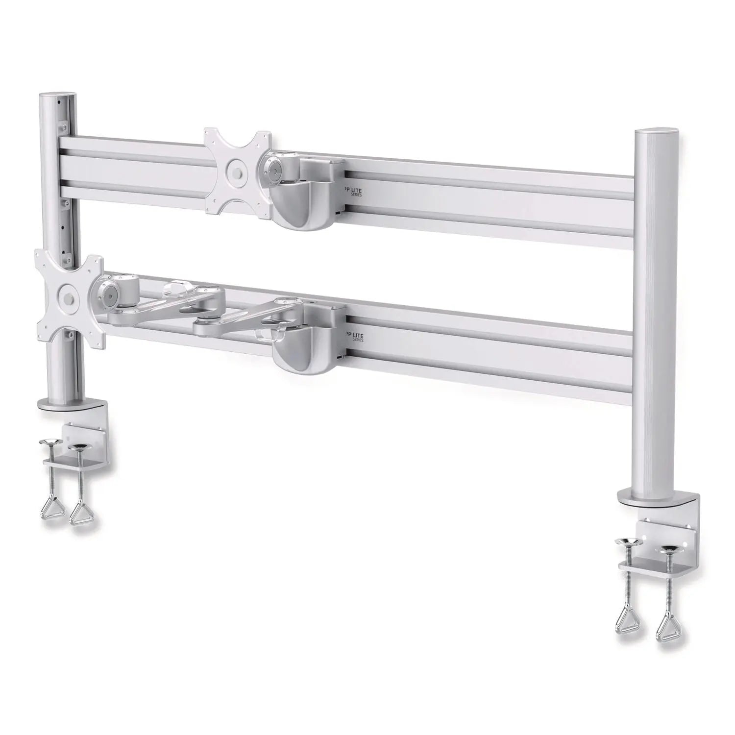 Tripp Lite by Eaton Slat Rail with Posts for Slat Wall System for 32" TVs, 8.1w x 5.7d x 5.51h, Silver, Supports 33 lb