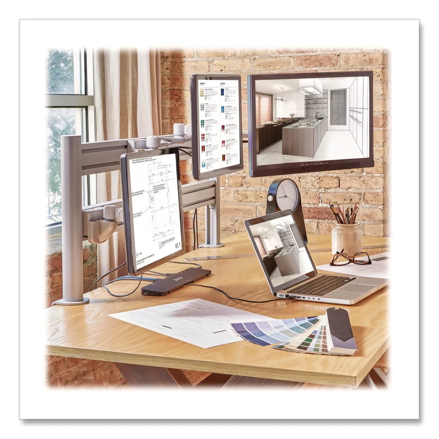 Tripp Lite by Eaton Slat Rail for Slat Wall System for 32" TVs, 3.39w x 1.8d x 41h, Silver, Supports 33 lb