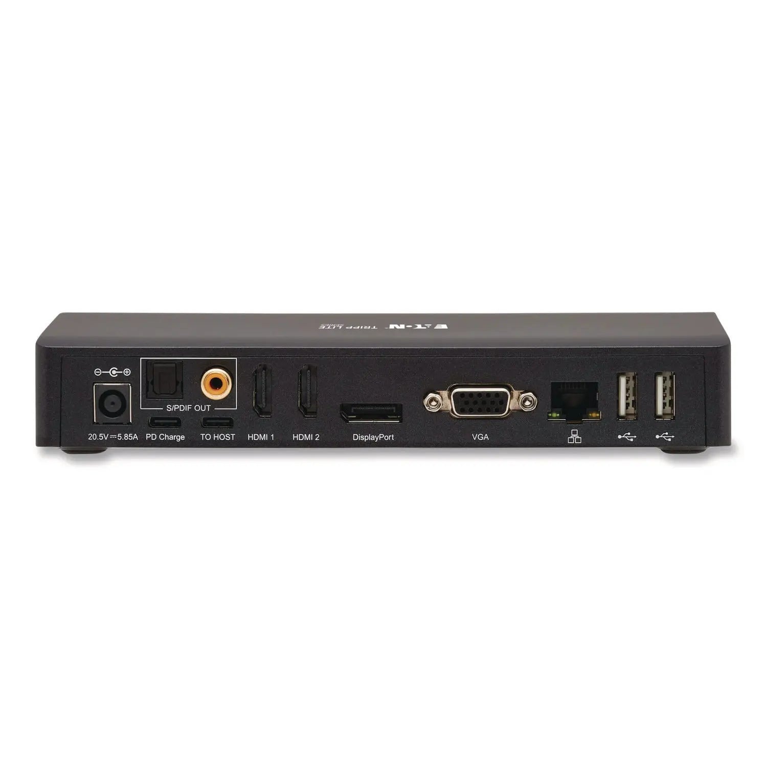 Tripp Lite by Eaton Triple Display USB-C Dock, Displayport/HDMI/RJ45/USB/VGA, Black