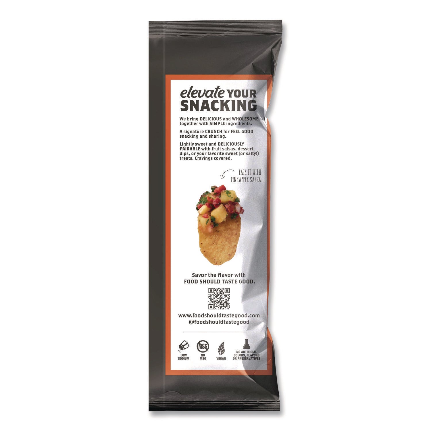 Food Should Taste Good™ Tortilla Chips, Sweet Potato with Sea Salt, 1.5 oz, 24/Carton