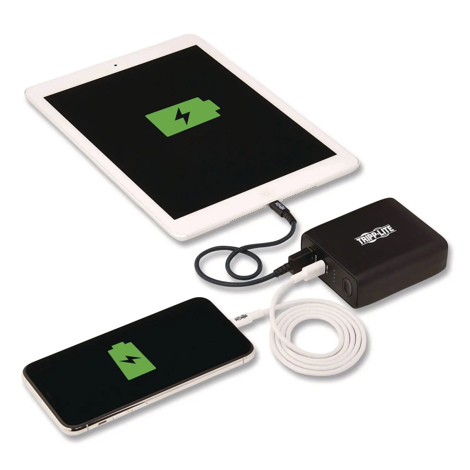 Tripp Lite by Eaton Portable Mobile Power Bank and USB Battery Wall Charger Combo, USB C, USB A, Black