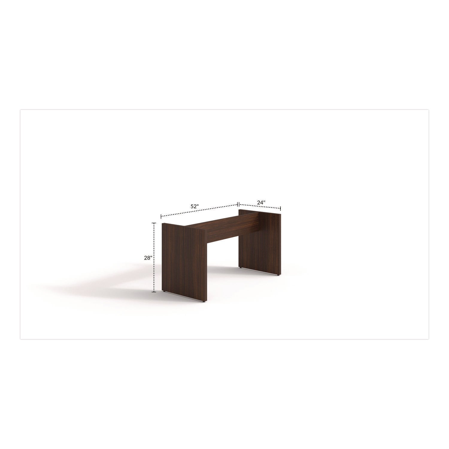 Alera® Alera Seville 96" Wide Conference Table Base, 50w x 22d x 28h, Mahogany