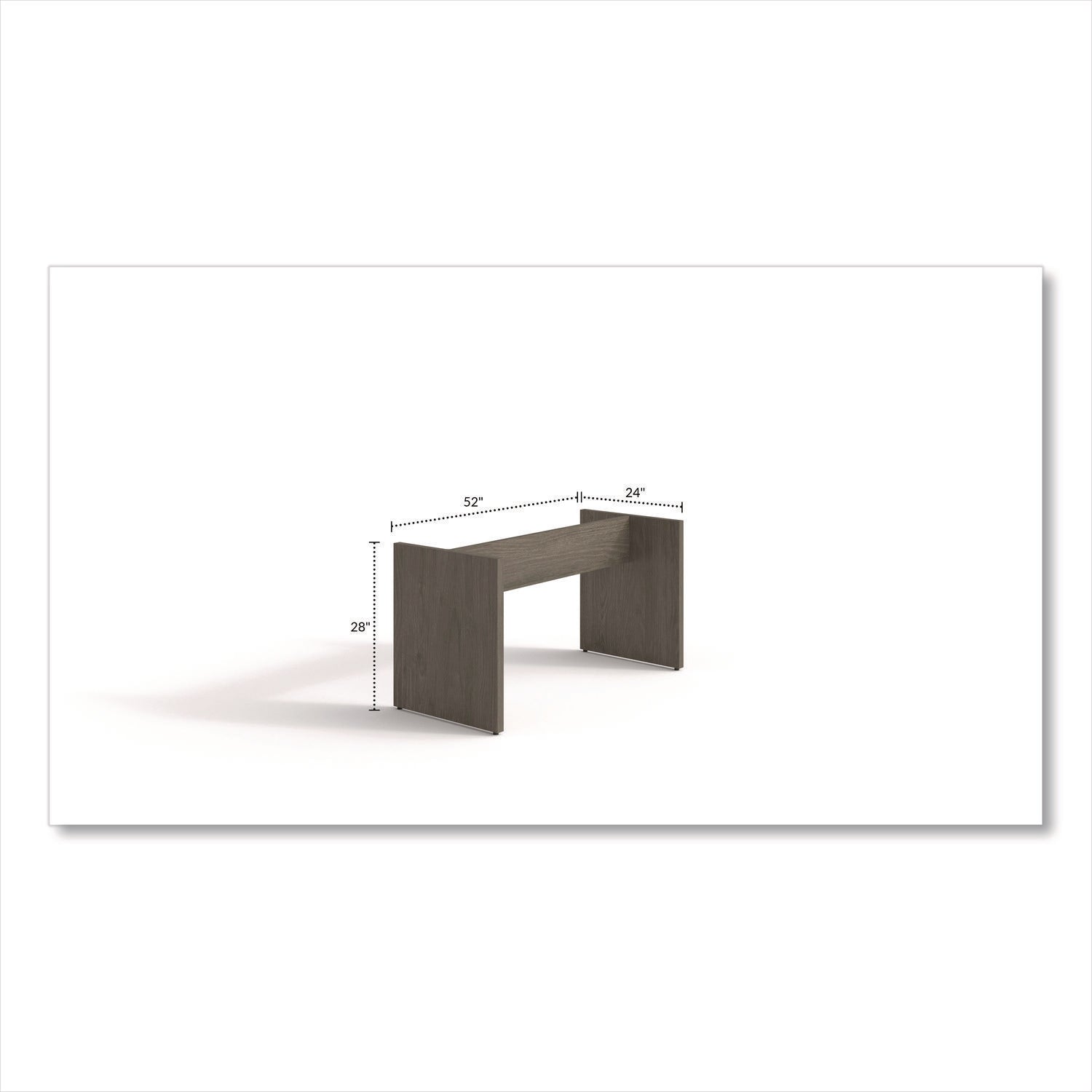 Alera® Alera Seville 96" Wide Conference Table Base, 50w x 22d x 28h, Walnut