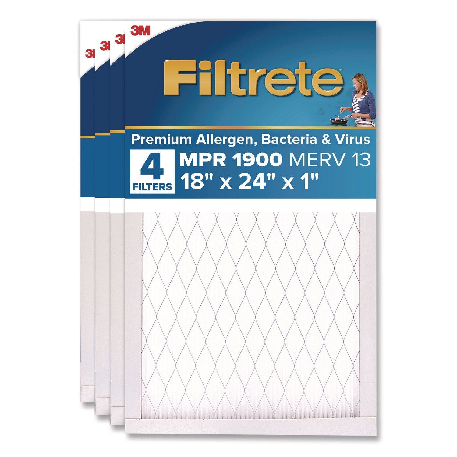 Filtrete™ Premium Allergen, Bacteria and Virus Filter, 18 x 24, 4/Carton - Bloom Skins