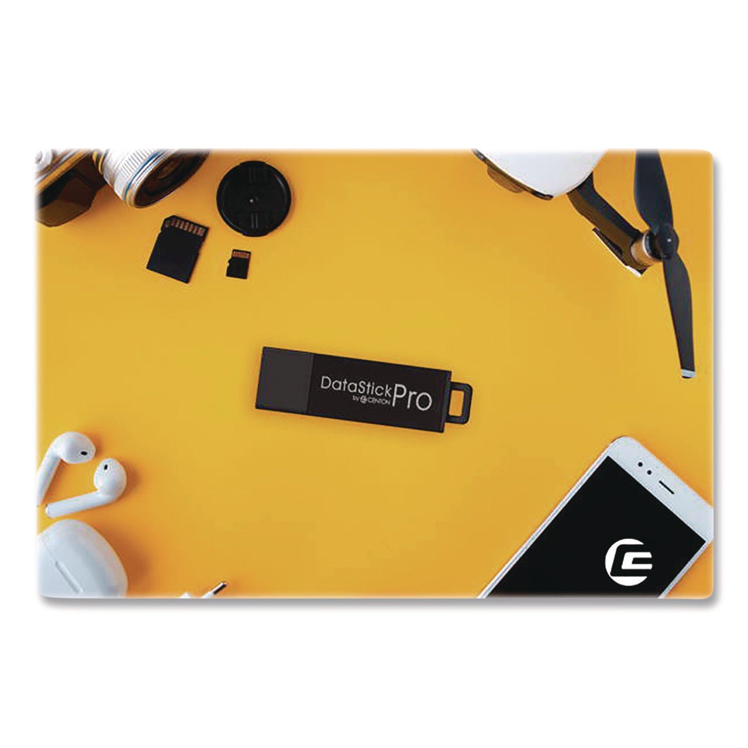 Centon DataStick Pro USB 3.2 Type A Flash Drive, 16 GB, Black, 10/Pack