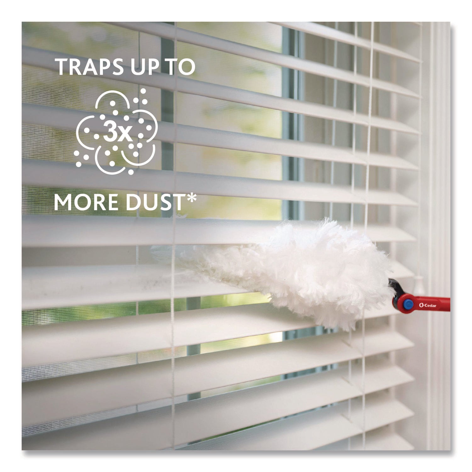 O-Cedar® Flex and Catch Heavy-Duty Dusting Kit, 1 Duster Wand and 3 Refills, 6/Carton