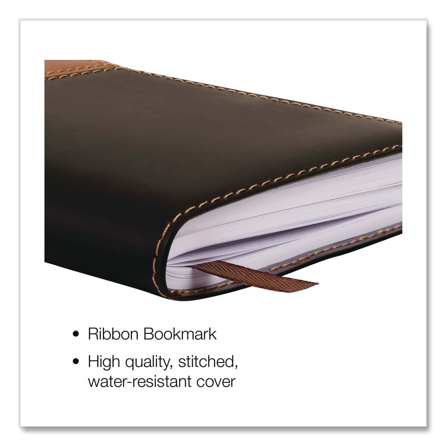 Global Printed Products Deluxe Weekly/Monthly Planner, 10 x 8, Black/Brown Cover, 14-Month: Nov 2024 to Dec 2025 - Bloom Skins